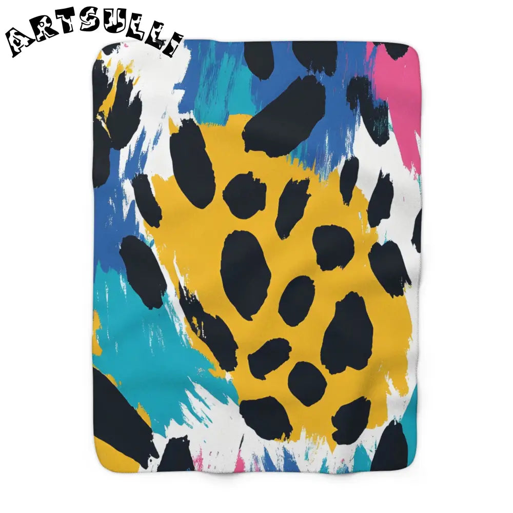 JAKKOUTTHEBXX Colorful Abstract Cozy Fleece Blanket 2025