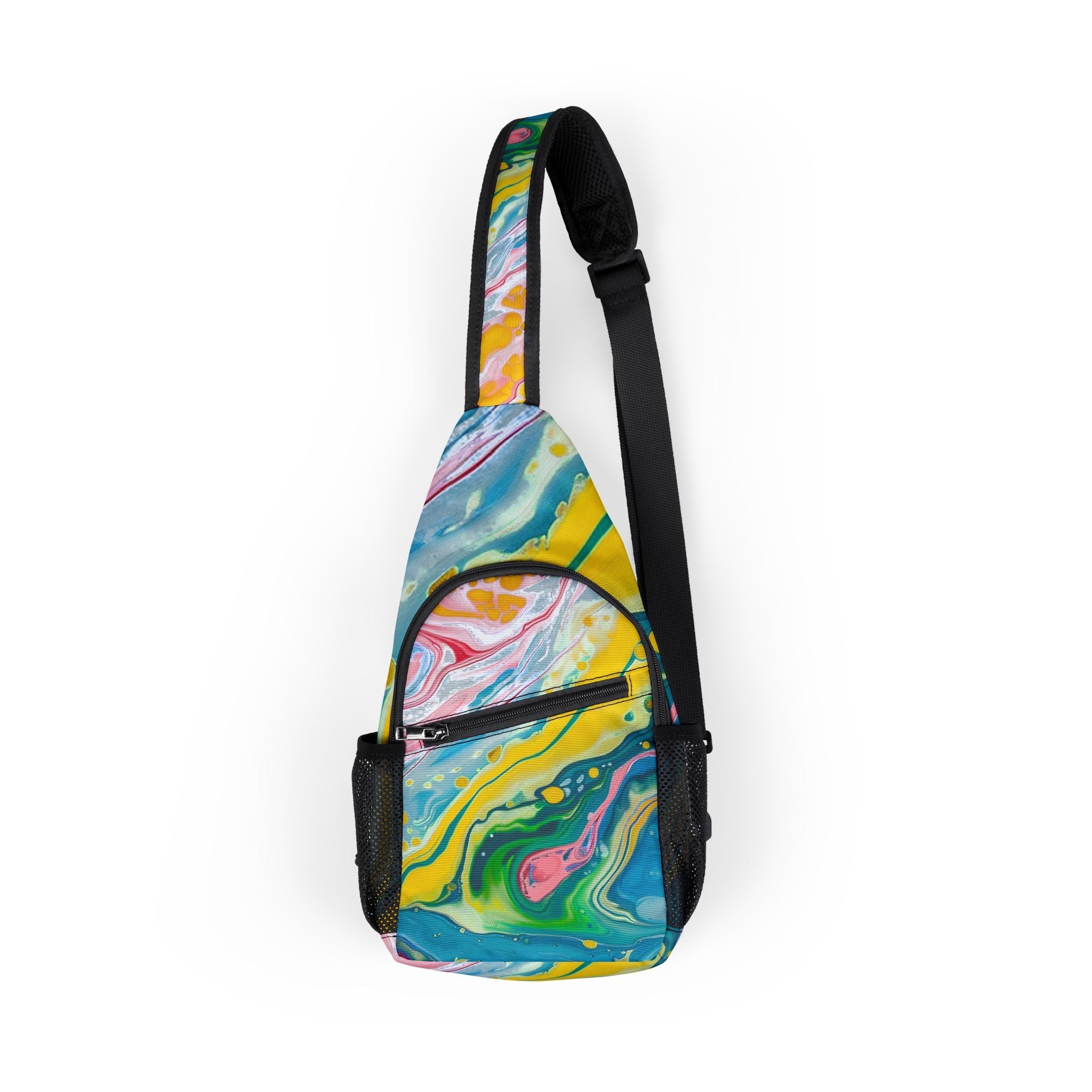 Colorful Abstract Customizable Chest Bag, Artsulli - Art is Long, Life is Short, Bags, Size, One size, , , , , 24522144905073046057