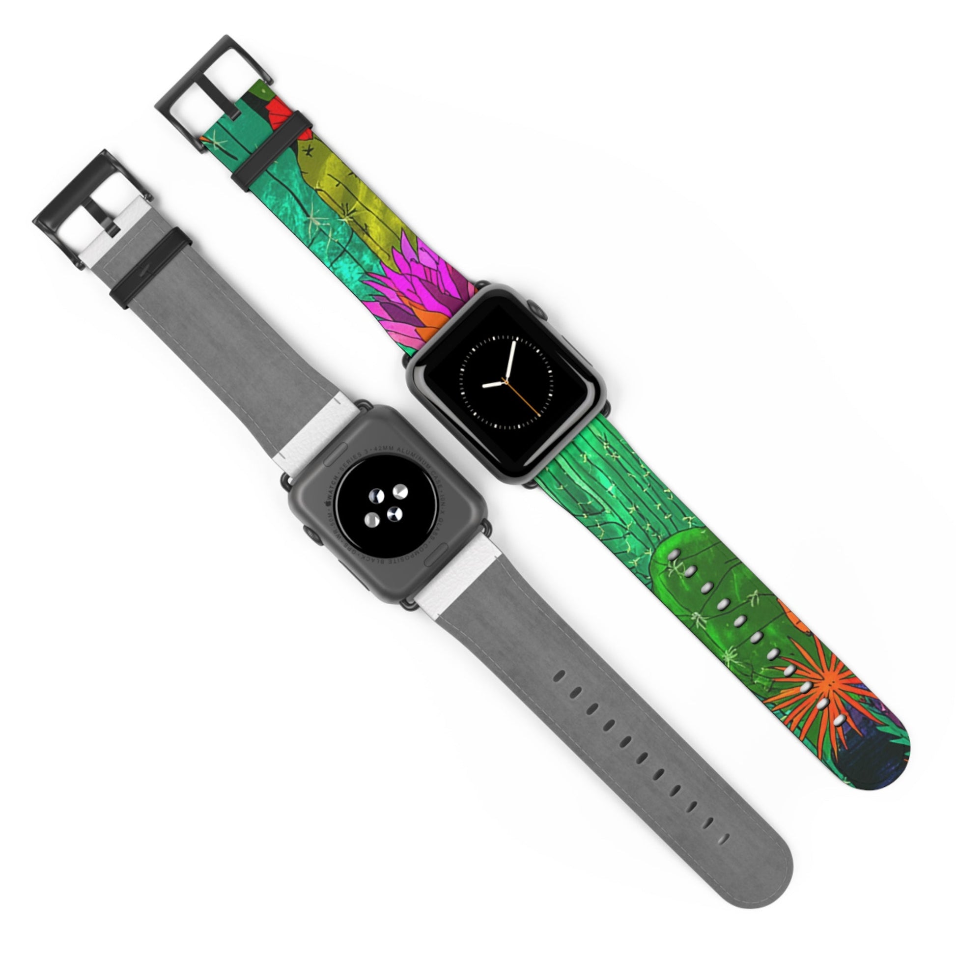 Colorful Abstract Faux Leather Apple Watch Band, Artsulli - Art is Long, Life is Short, Accessories, , , , , , , 