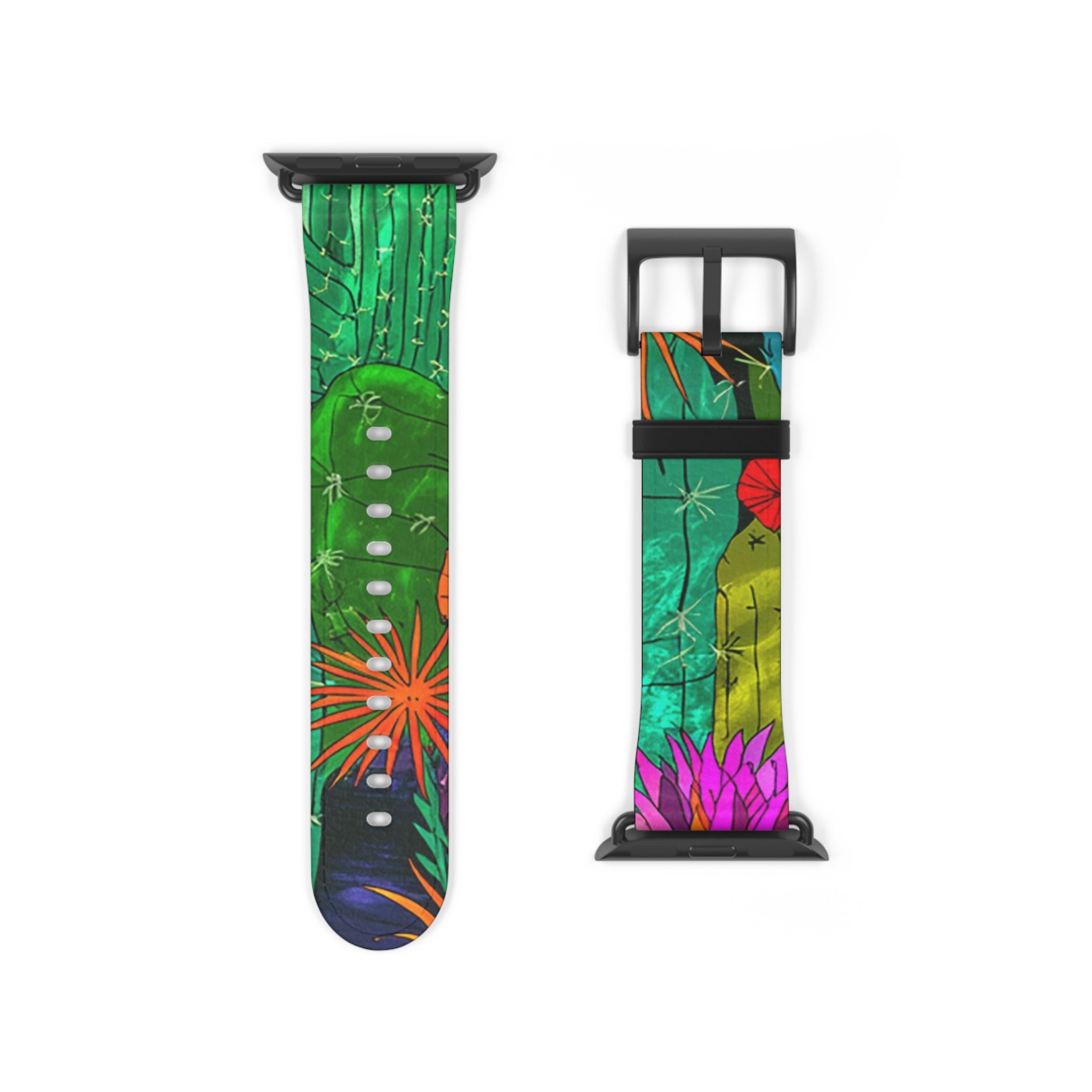 Colorful Abstract Faux Leather Apple Watch Band, Artsulli - Art is Long, Life is Short, Accessories, , , , , , , 