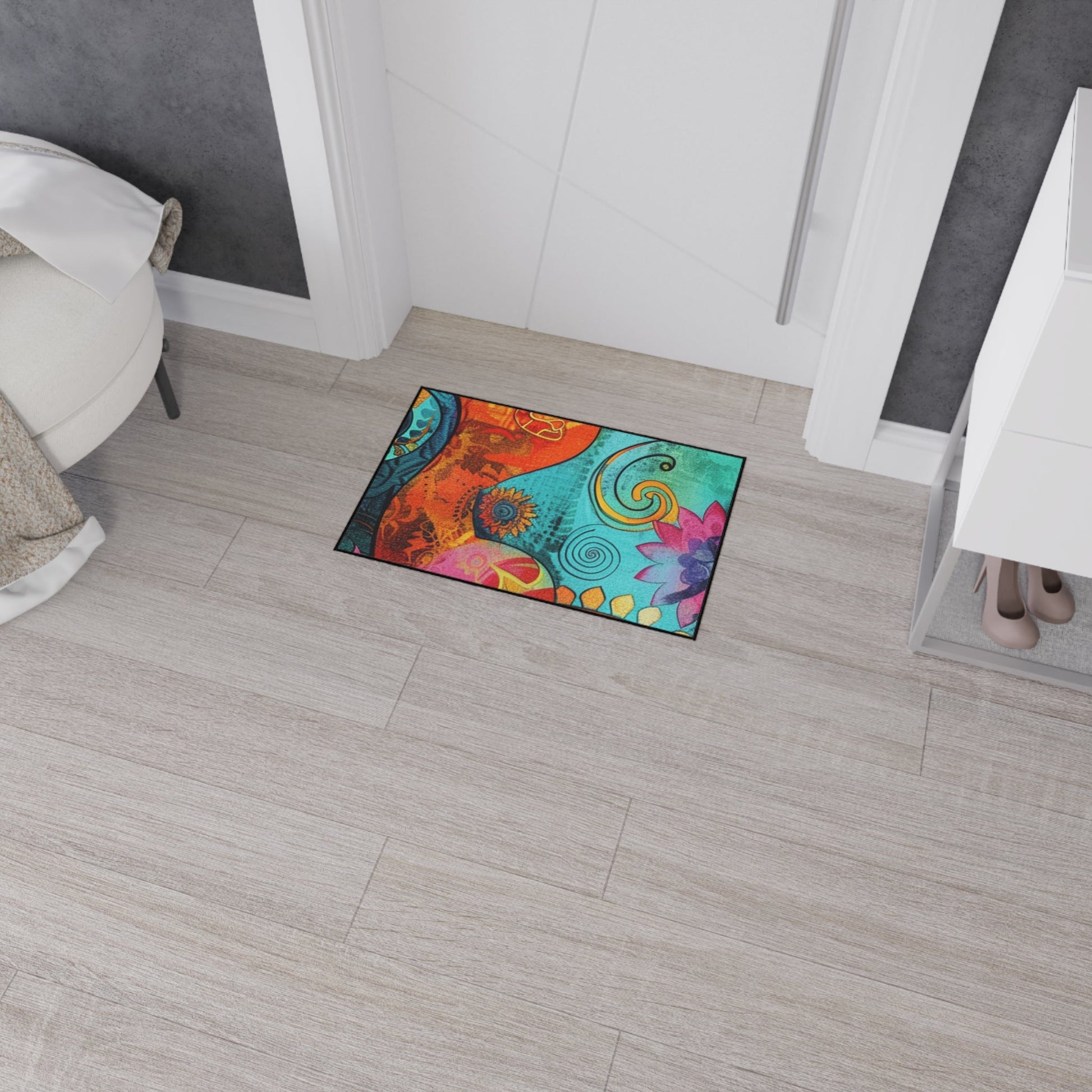 Colorful Abstract Floral Area Rug, Artsulli - Art is Long, Life is Short, Home Decor, , , , , , , 