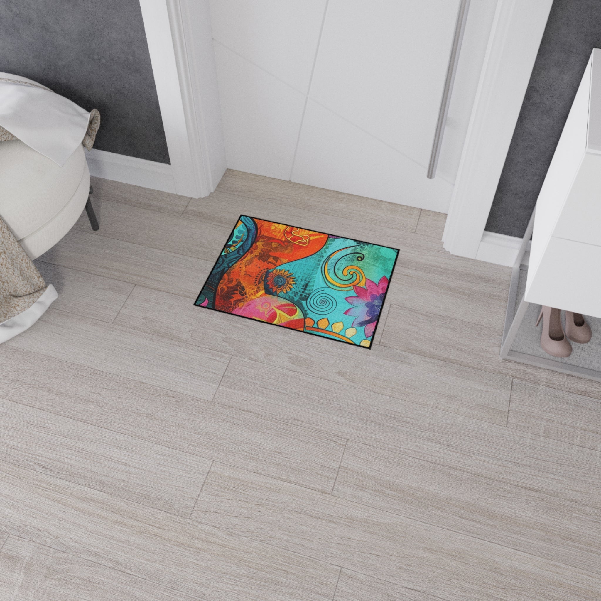 Colorful Abstract Floral Area Rug, Artsulli - Art is Long, Life is Short, Home Decor, , , , , , , 