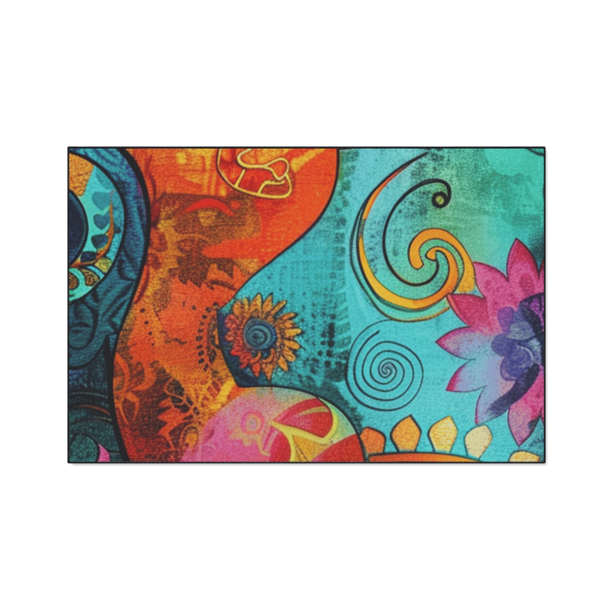 Colorful Abstract Floral Area Rug, Artsulli - Art is Long, Life is Short, Home Decor, Size, 48" × 72", , , , , 24674316416096860364