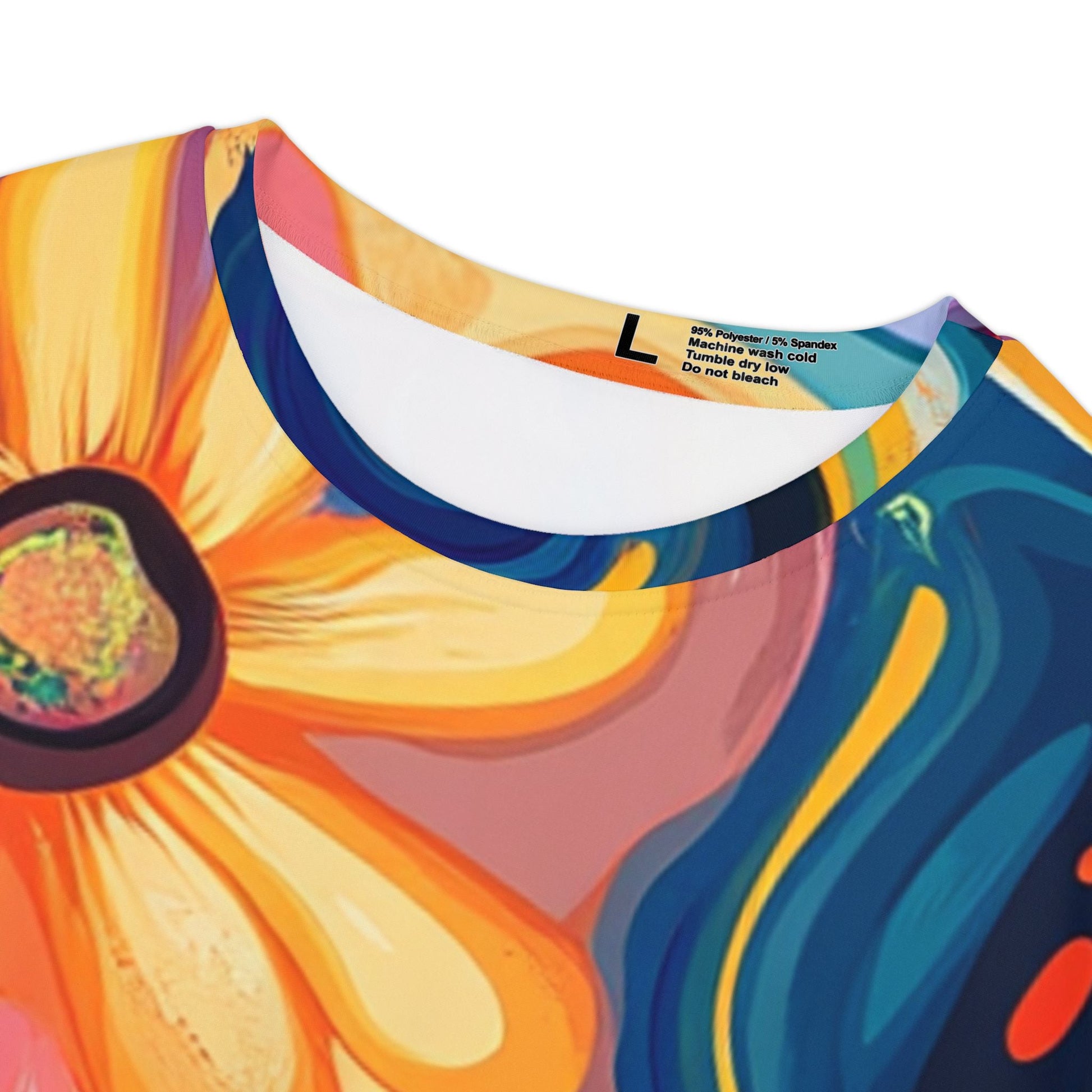 Colorful Abstract Floral T-Shirt, Artsulli - Art is Long, Life is Short, All Over Prints, , , , , , , 