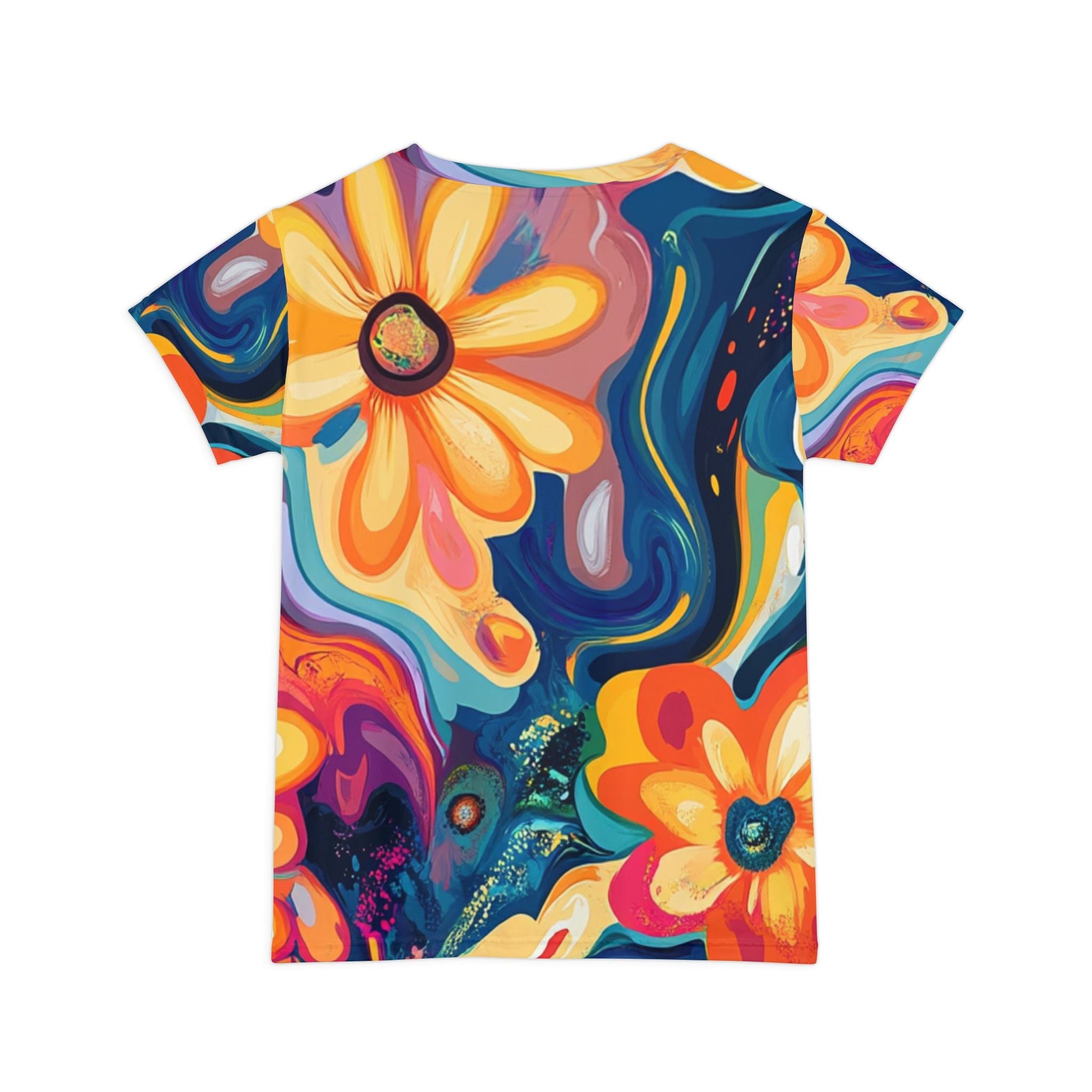 Colorful Abstract Floral T-Shirt, Artsulli - Art is Long, Life is Short, All Over Prints, , , , , , , 