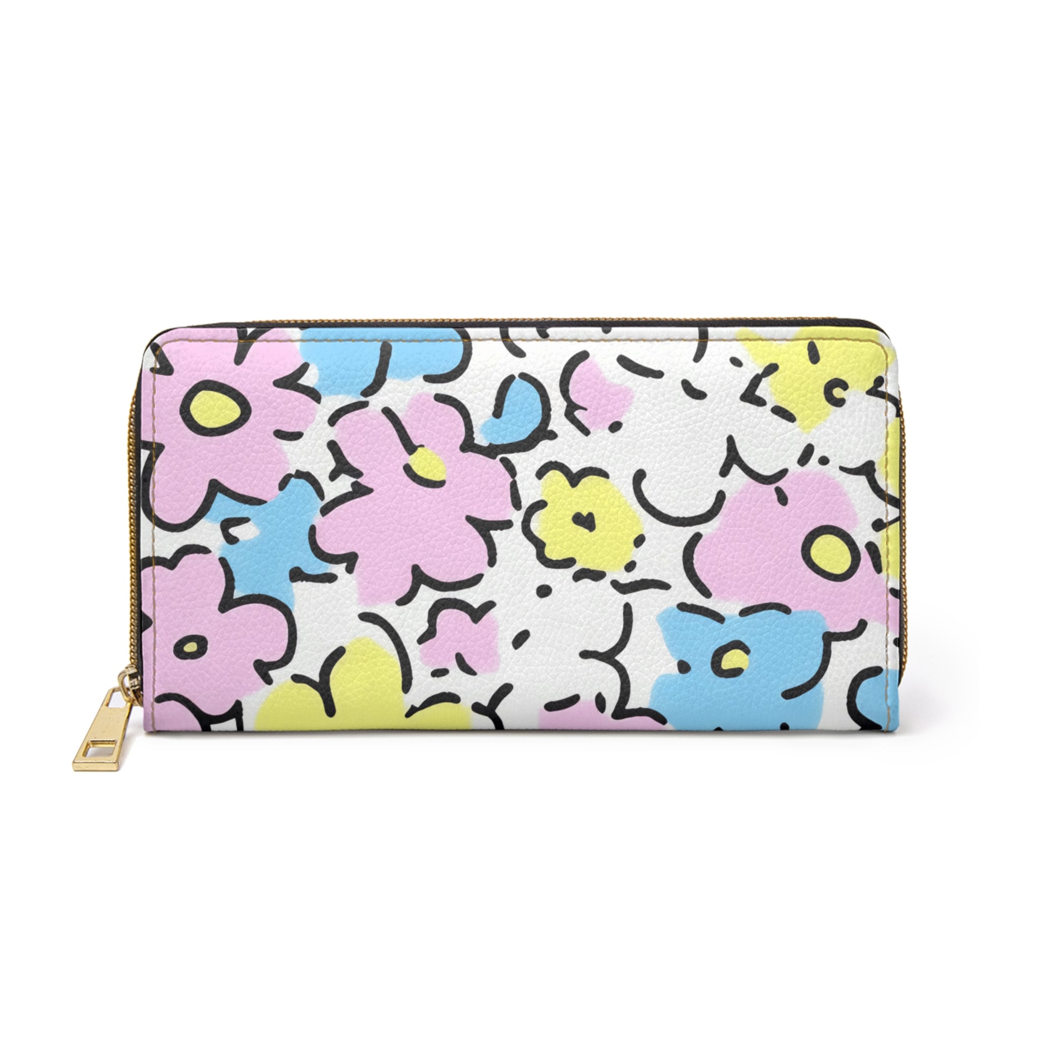 Colorful Abstract Floral Wallet, Artsulli - Art is Long, Life is Short, Accessories, Size, One size, Color, White, , , 18271534348612079809