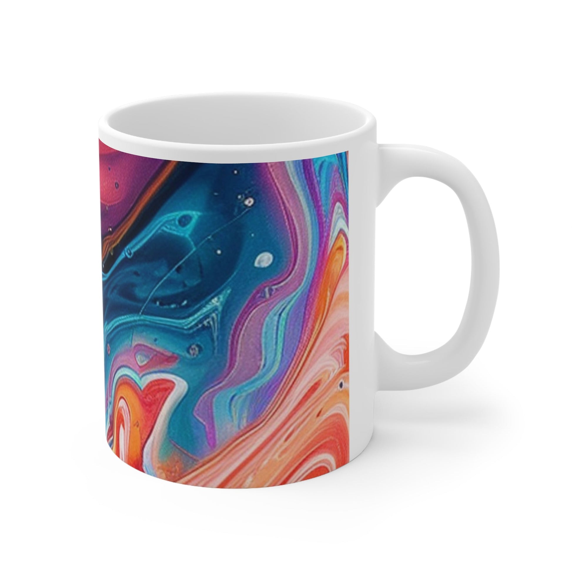 Colorful Abstract Fluid Art Mug, Artsulli - Art is Long, Life is Short, Mug, , , , , , , 