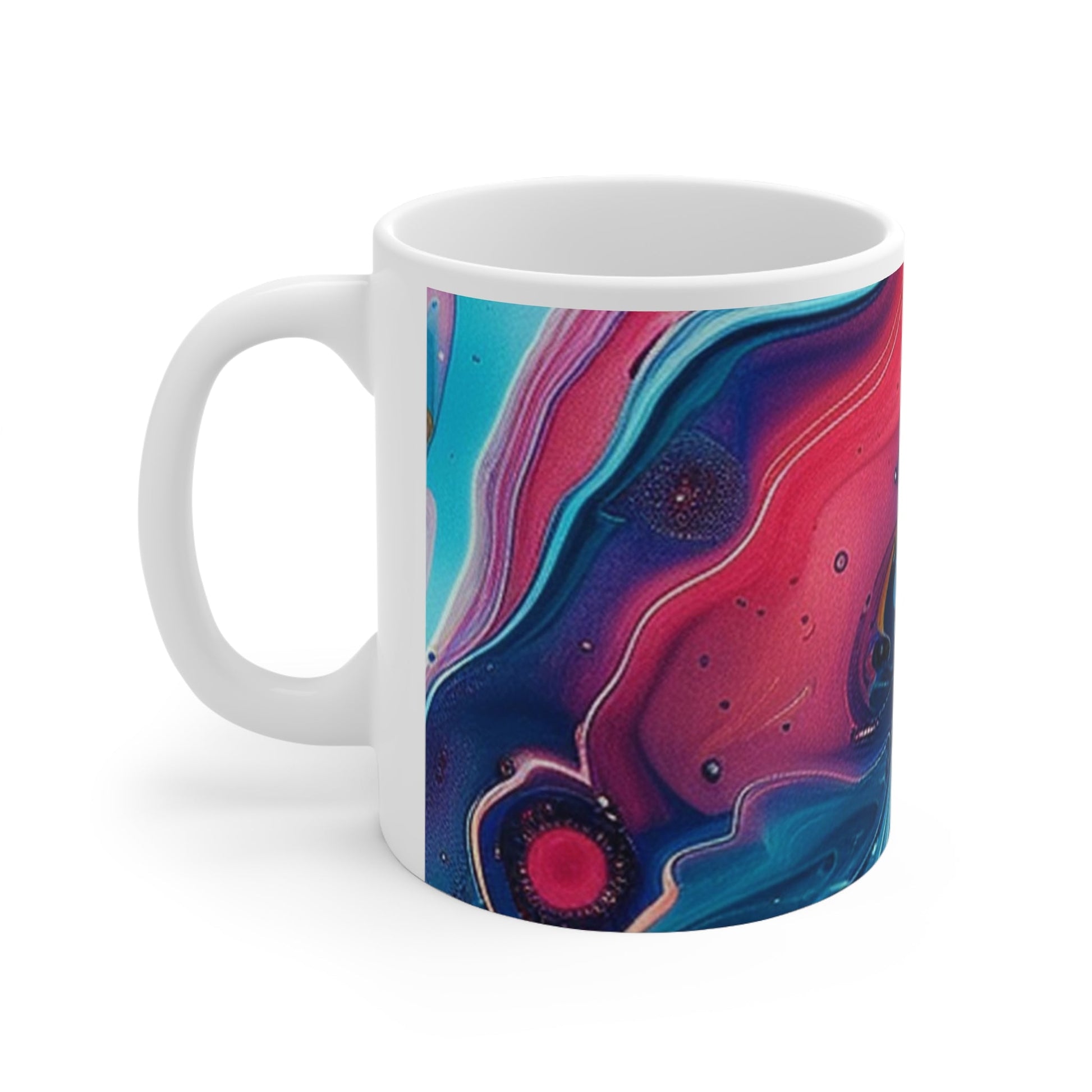 Colorful Abstract Fluid Art Mug, Artsulli - Art is Long, Life is Short, Mug, , , , , , , 