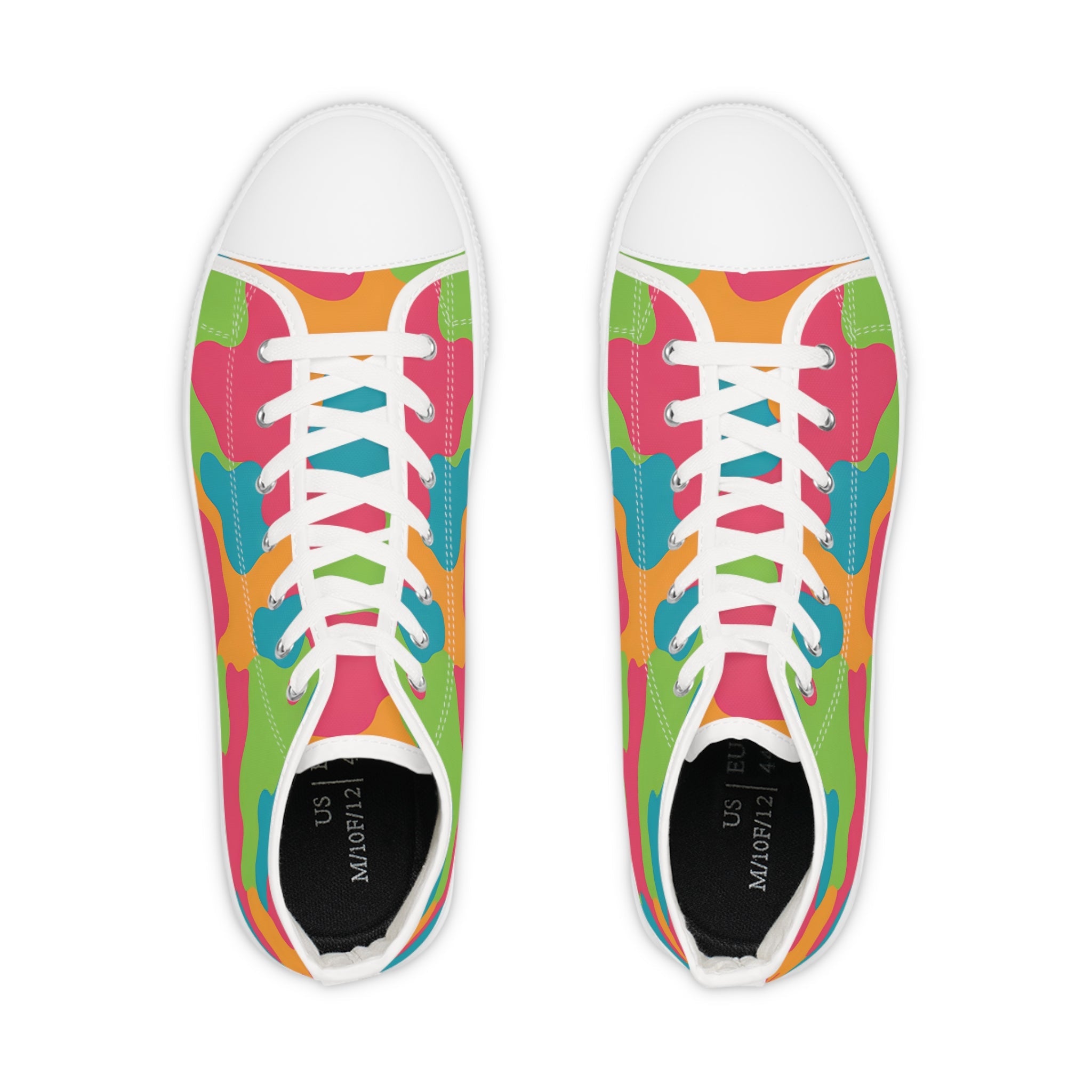 Colorful Abstract High-Top Sneakers, Artsulli - Art is Long, Life is Short, Shoes, , , , , , , 
