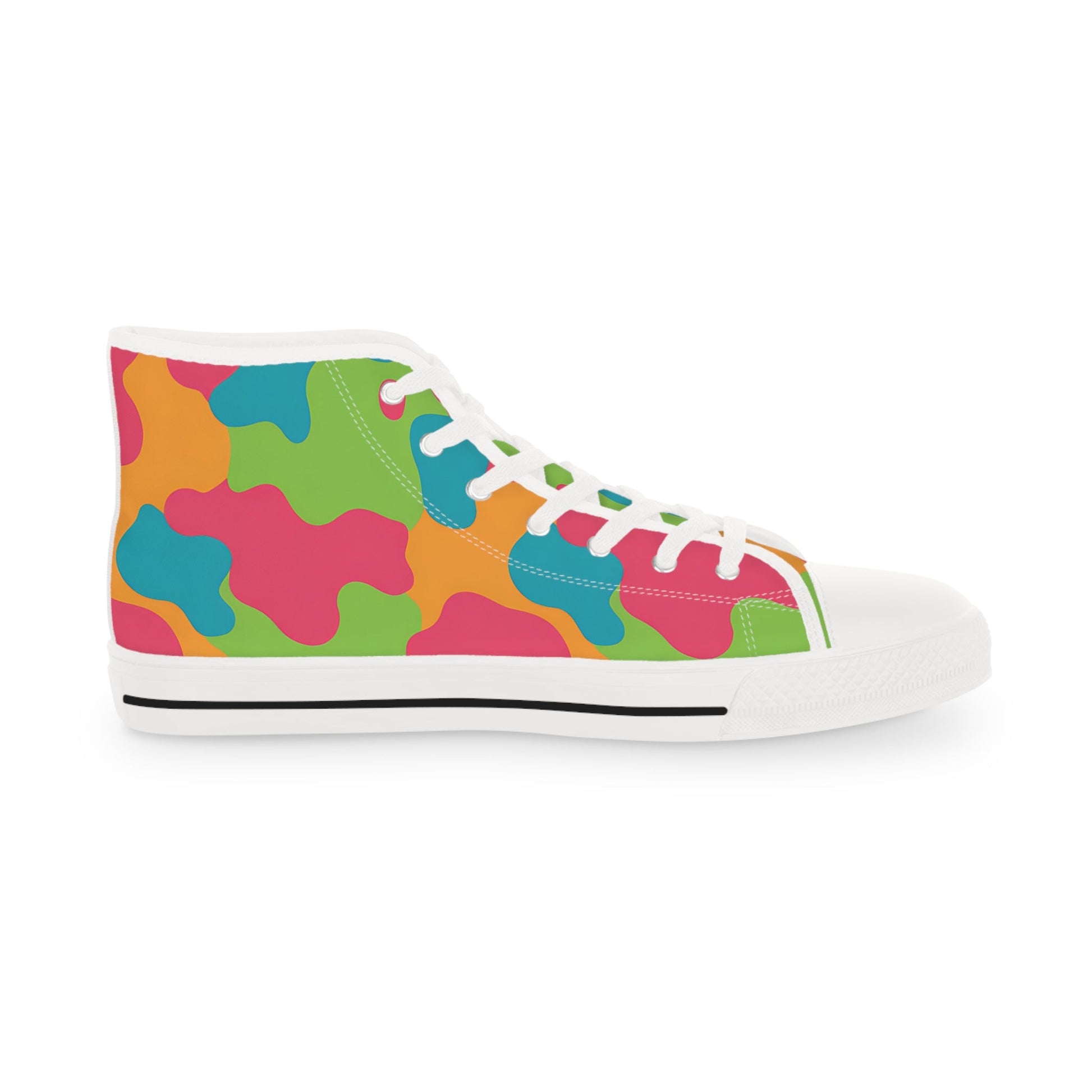 Colorful Abstract High-Top Sneakers, Artsulli - Art is Long, Life is Short, Shoes, , , , , , , 