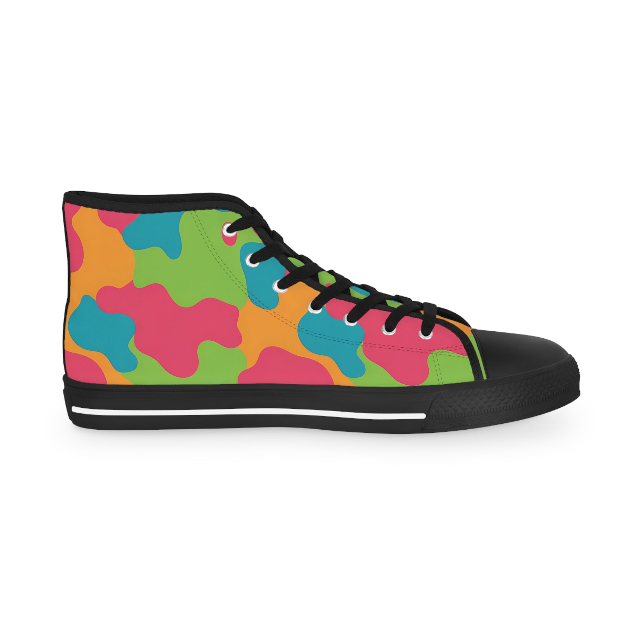 Colorful Abstract High-Top Sneakers, Artsulli - Art is Long, Life is Short, Shoes, , , , , , , 