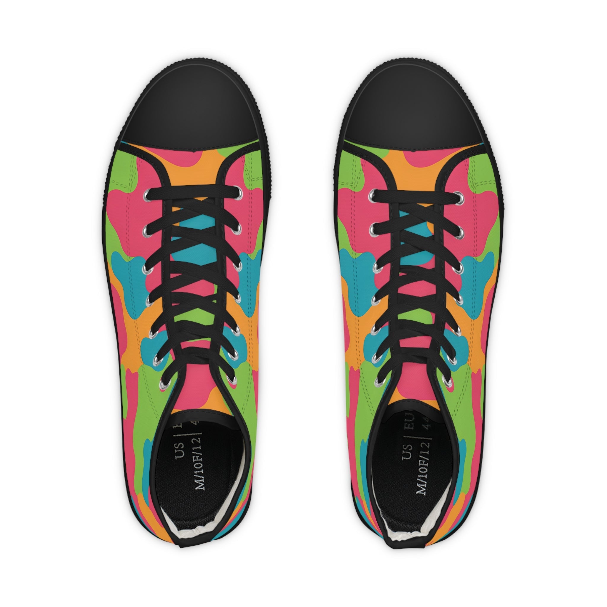 Colorful Abstract High-Top Sneakers, Artsulli - Art is Long, Life is Short, Shoes, , , , , , , 