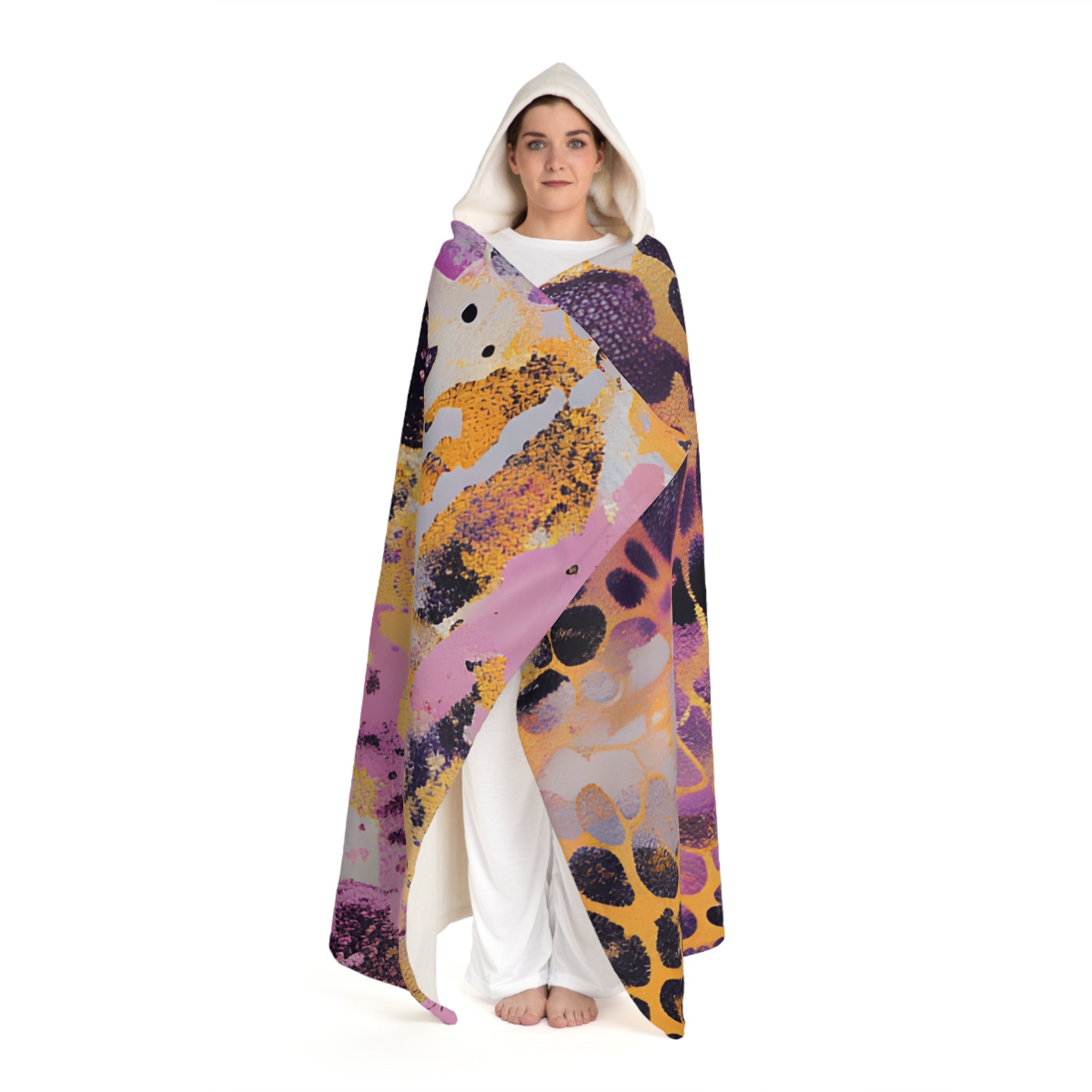 JAKKOUTTHEBXX Colorful Abstract Hooded Fleece Blanket 2025