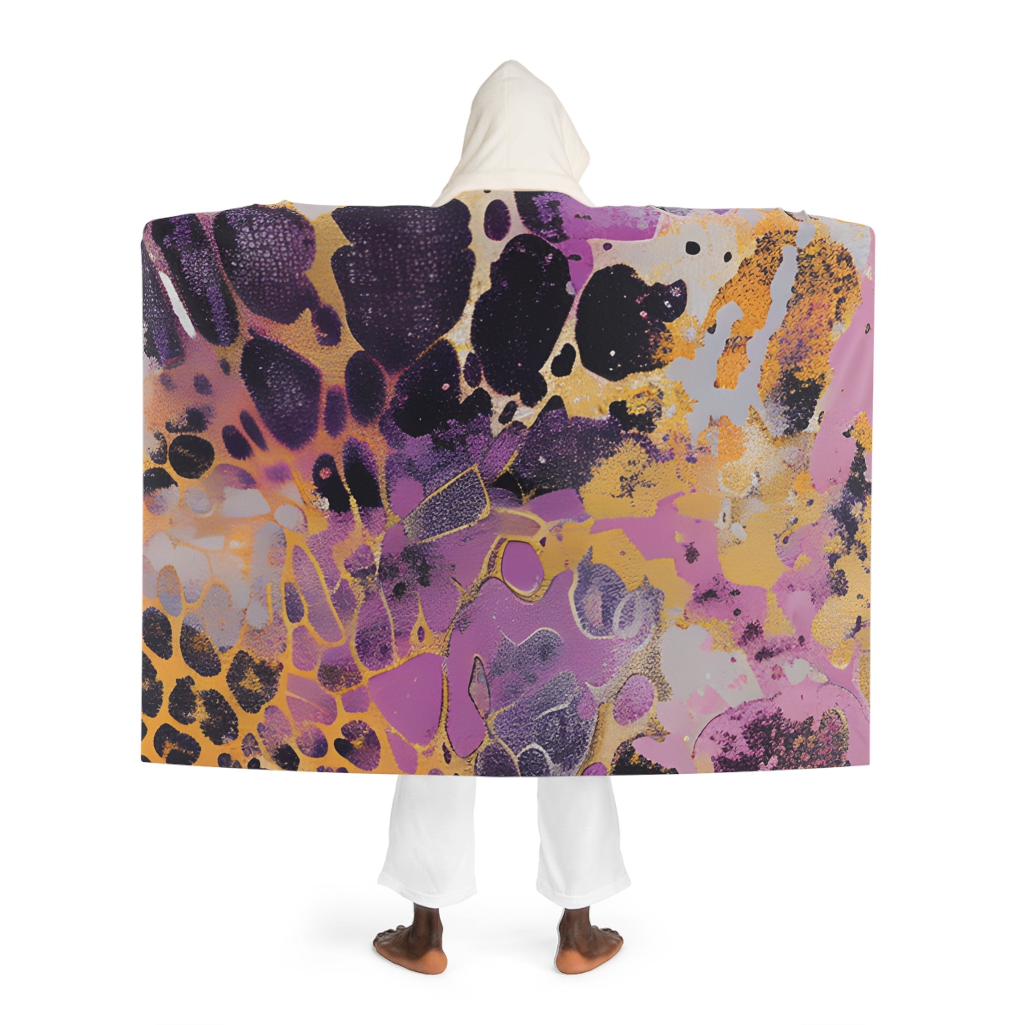 JAKKOUTTHEBXX Colorful Abstract Hooded Fleece Blanket 2025