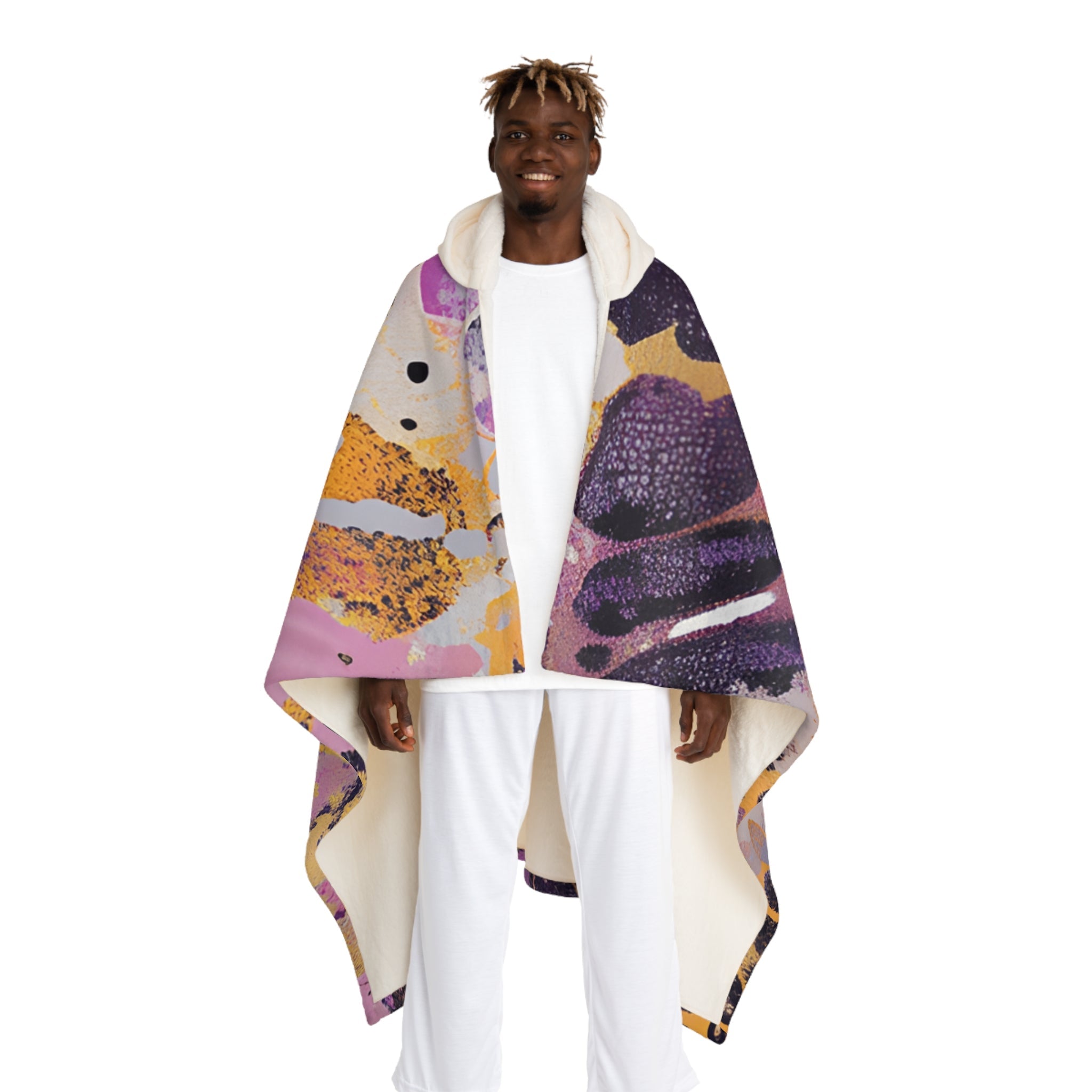 JAKKOUTTHEBXX Colorful Abstract Hooded Fleece Blanket 2025