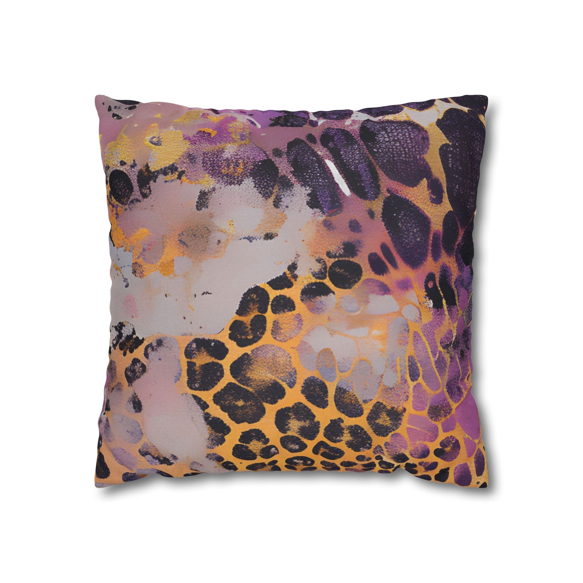 Colorful Abstract Leopard Throw Pillow, Artsulli - Art is Long, Life is Short, Home Decor, Size, 16" × 16", , , , , 24976777573370005377