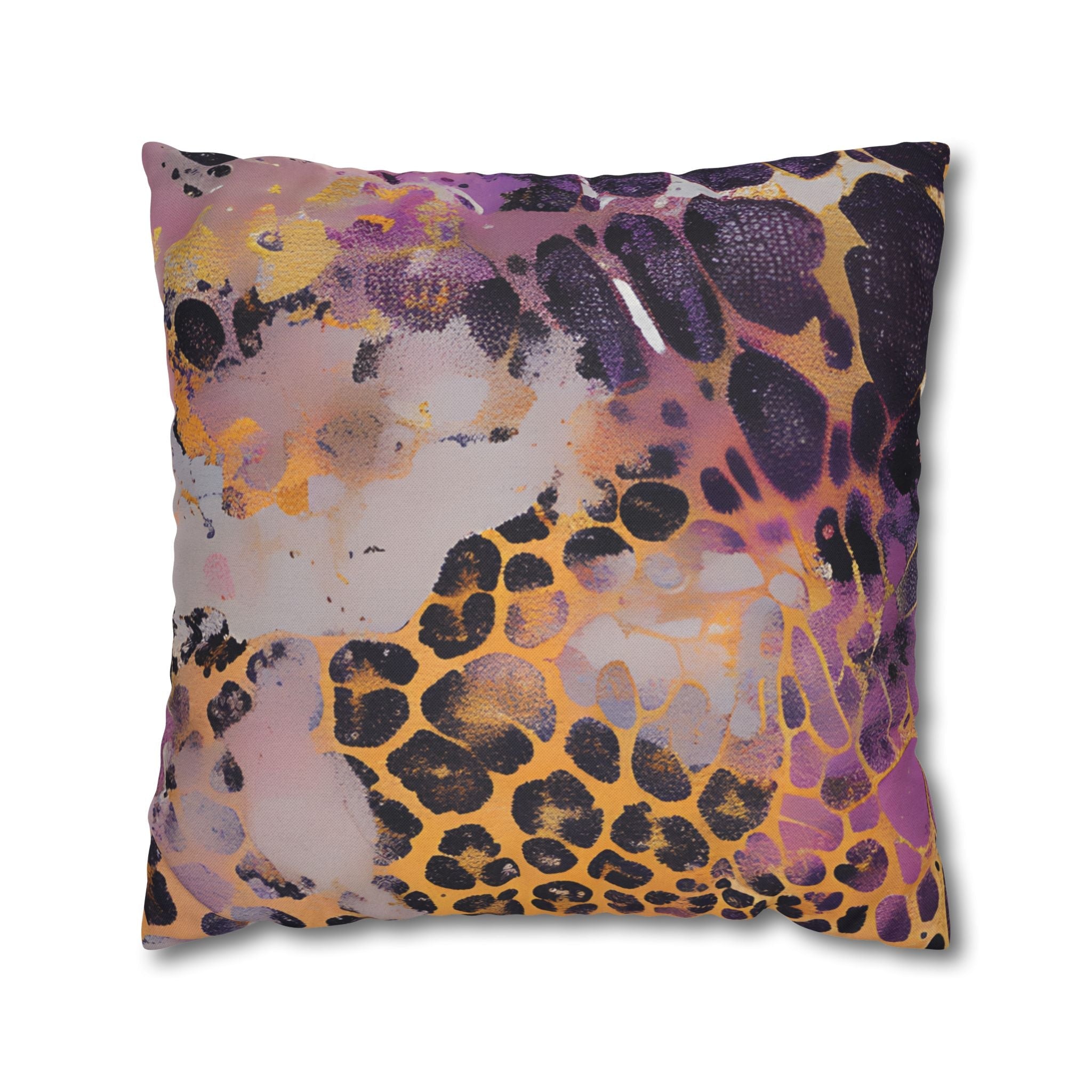 Colorful Abstract Leopard Throw Pillow, Artsulli - Art is Long, Life is Short, Home Decor, Size, 20" × 20", , , , , 21023576854465619277