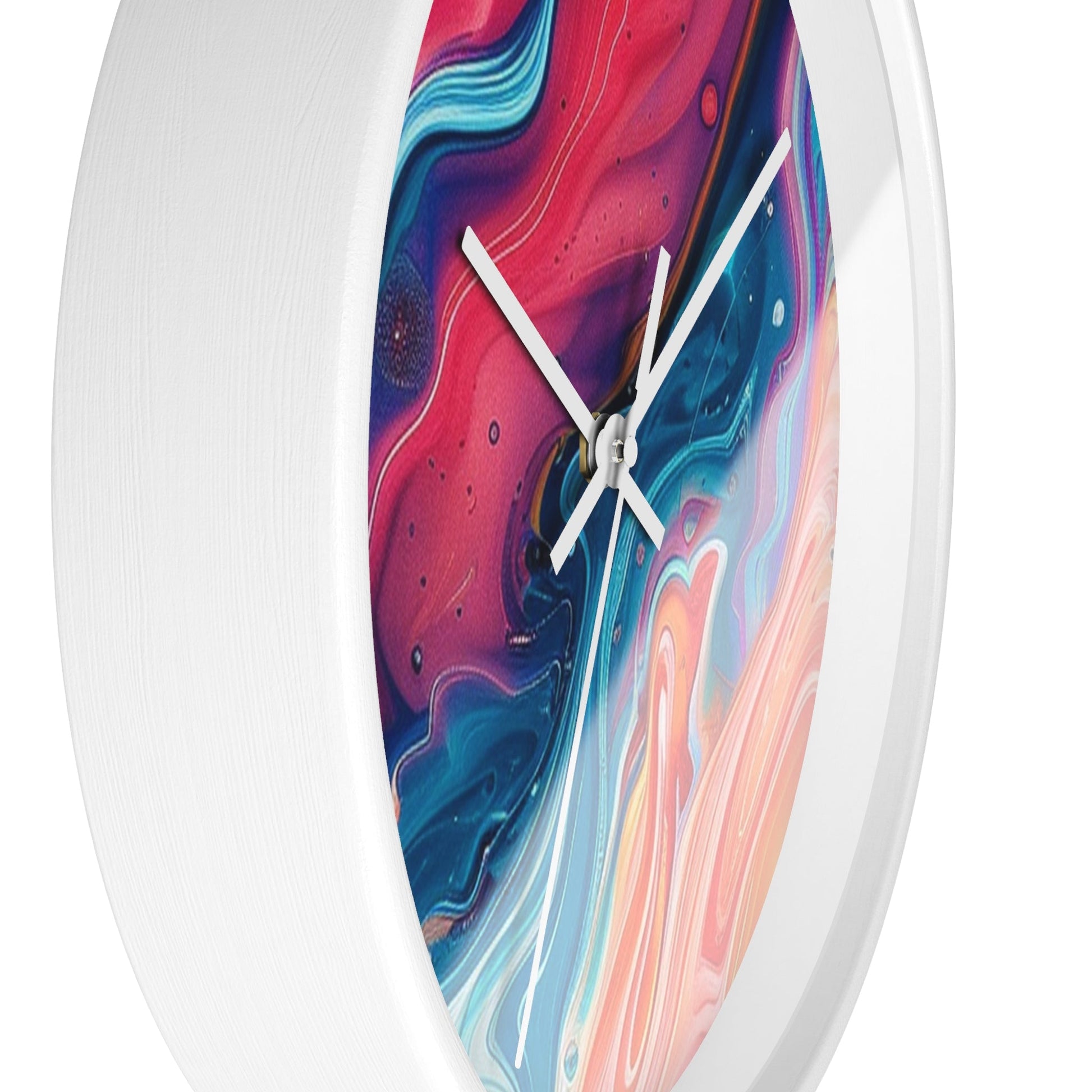 Colorful Abstract Liquid Art Wall Clock, Artsulli - Art is Long, Life is Short, Home Decor, , , , , , , 