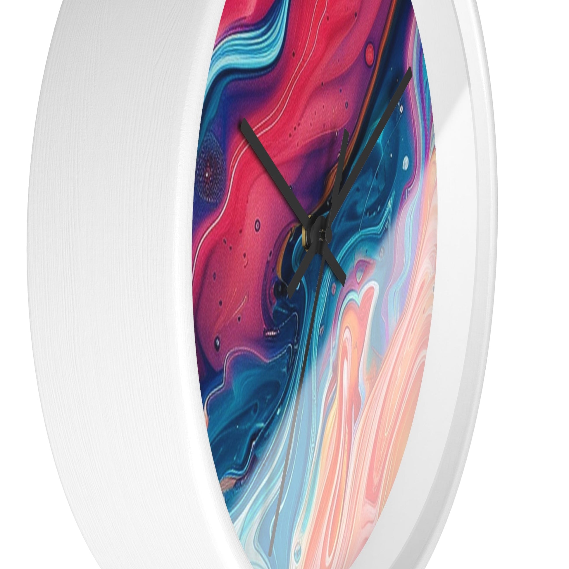 Colorful Abstract Liquid Art Wall Clock, Artsulli - Art is Long, Life is Short, Home Decor, , , , , , , 