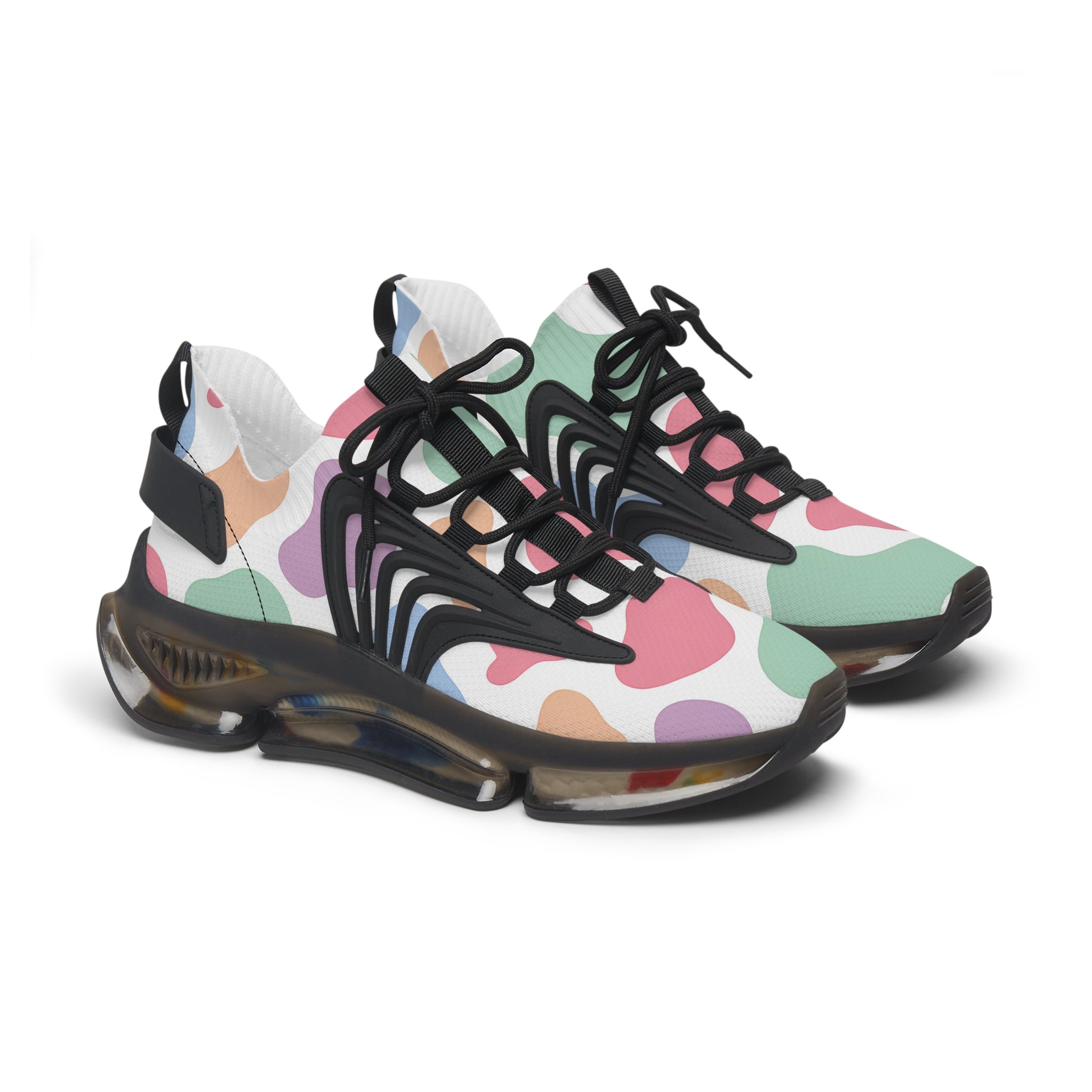 Colorful Abstract Mesh Sneakers, Artsulli - Art is Long, Life is Short, Shoes, Color, Black sole, Size, US 5.5, , , 16343383630021519479