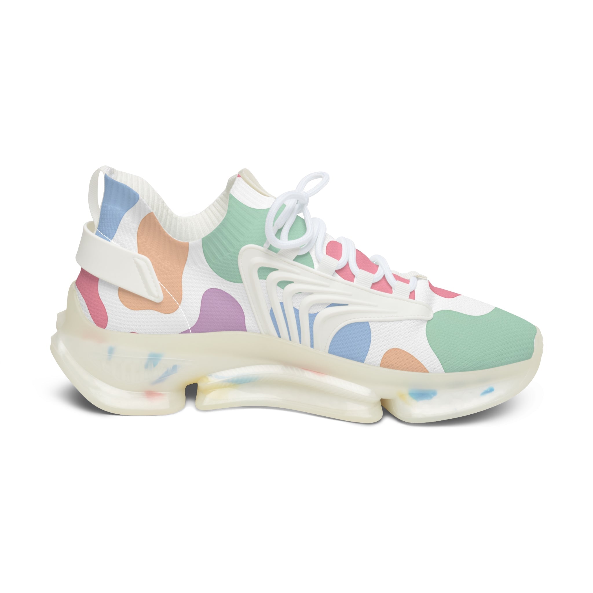 Colorful Abstract Mesh Sneakers, Artsulli - Art is Long, Life is Short, Shoes, , , , , , , 
