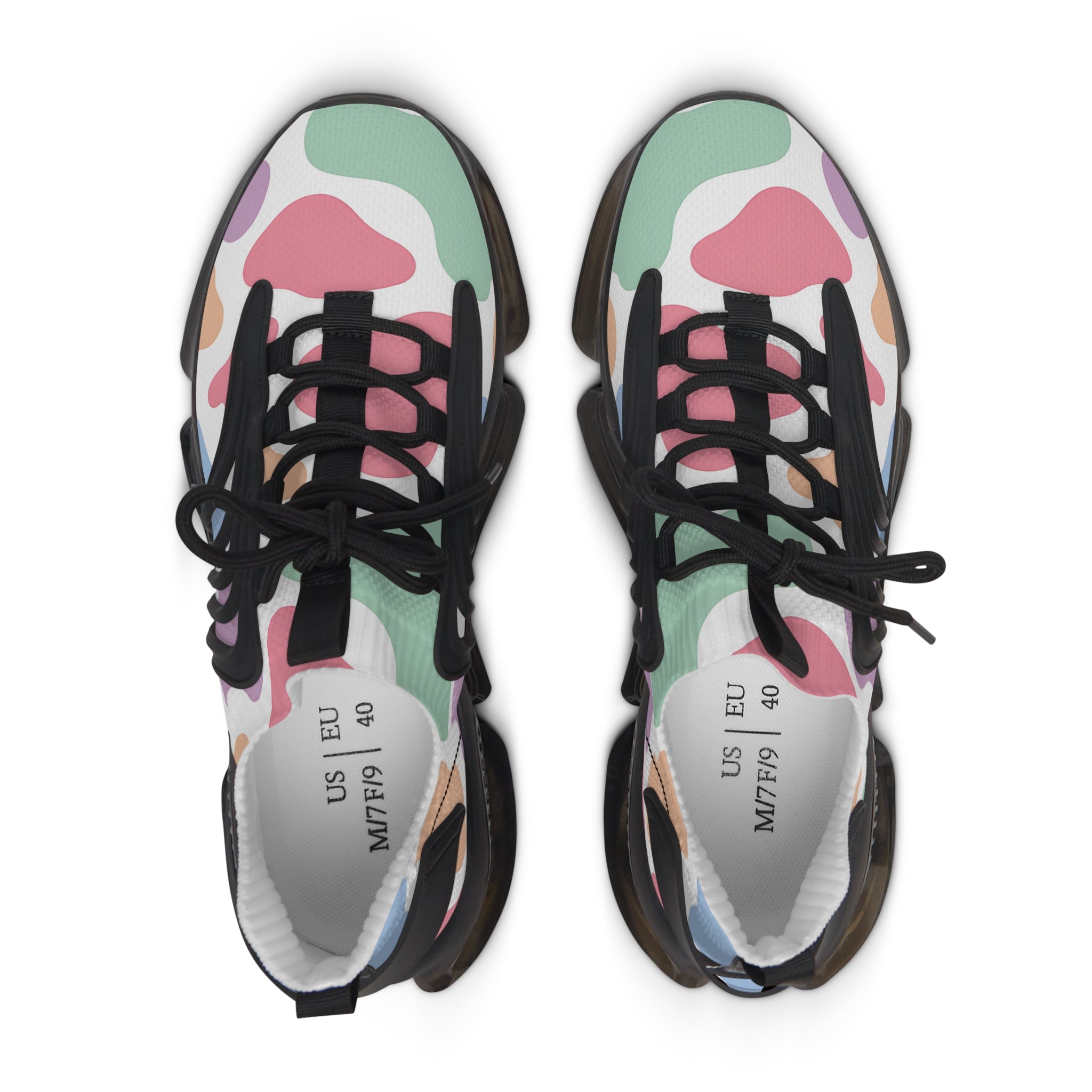Colorful Abstract Mesh Sneakers, Artsulli - Art is Long, Life is Short, Shoes, , , , , , , 