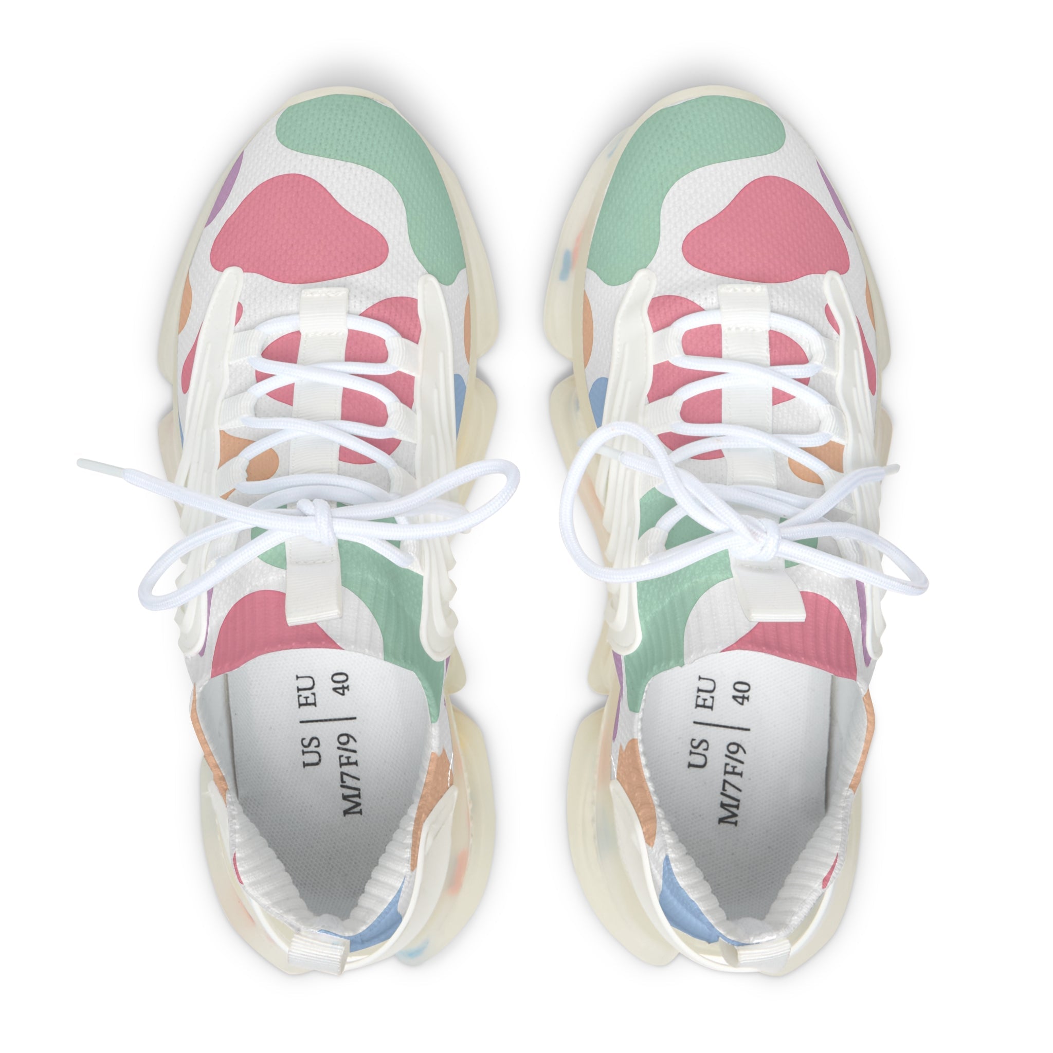 Colorful Abstract Mesh Sneakers, Artsulli - Art is Long, Life is Short, Shoes, , , , , , , 