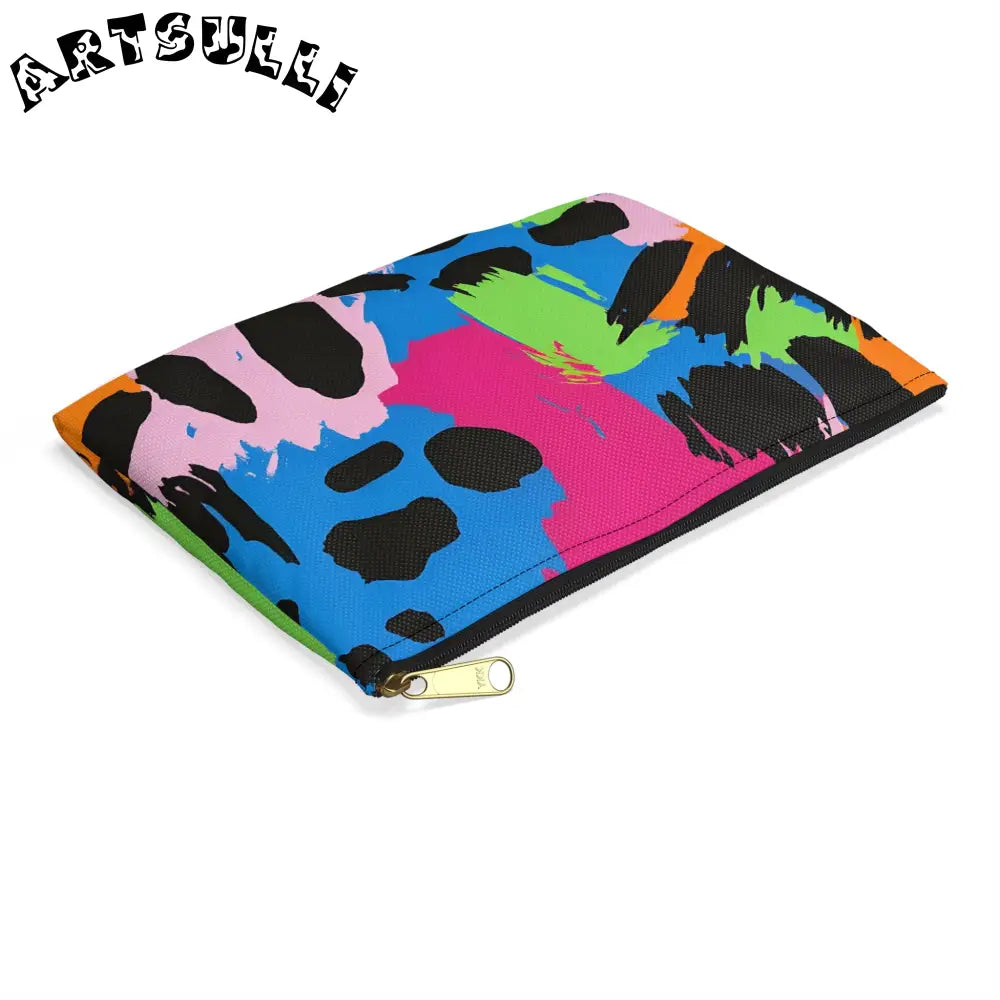 Colorful Abstract Neon Accessory Pouch, Artsulli - Art is Long, Life is Short, Bags, , , , , , , 