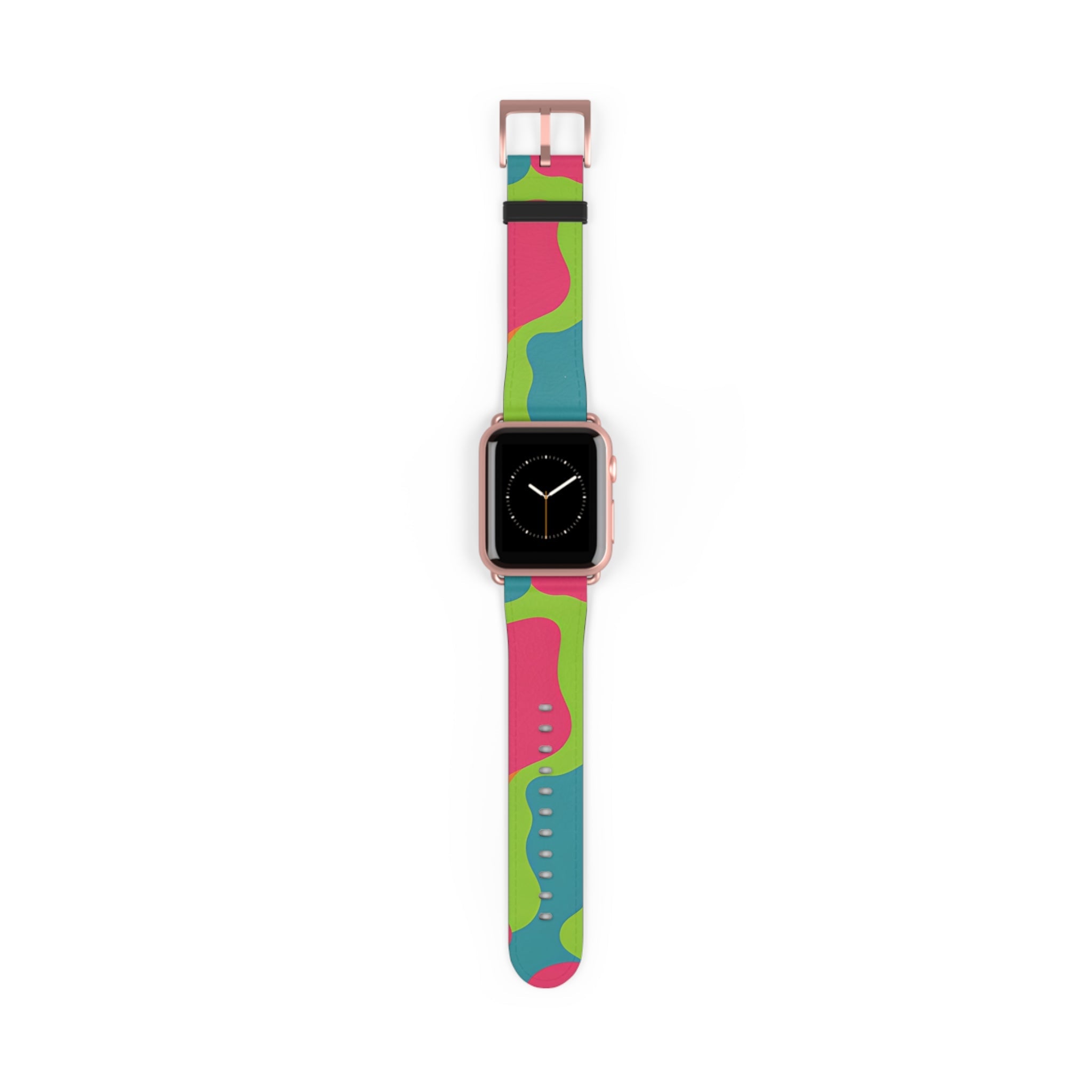 Colorful Abstract Pattern Apple Watch Band, Artsulli - Art is Long, Life is Short, Accessories, Size, 38 - 41 mm, Color, Rose Gold Matte, , , 29314632549435918601