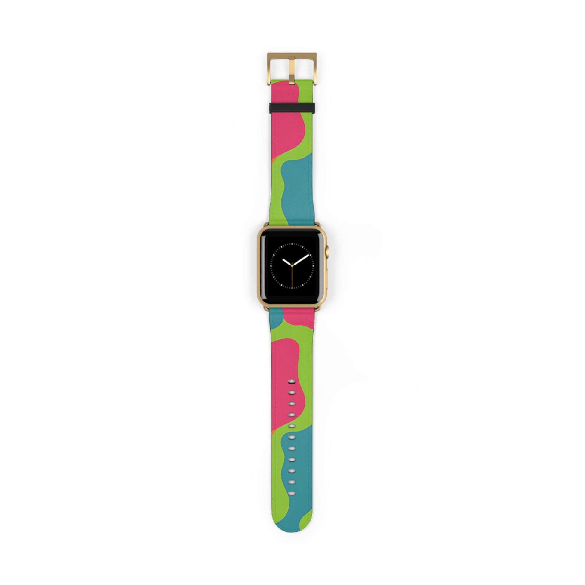 Colorful Abstract Pattern Apple Watch Band, Artsulli - Art is Long, Life is Short, Accessories, Size, 42 - 45 mm, Color, Gold Matte, , , 16581283873218515726