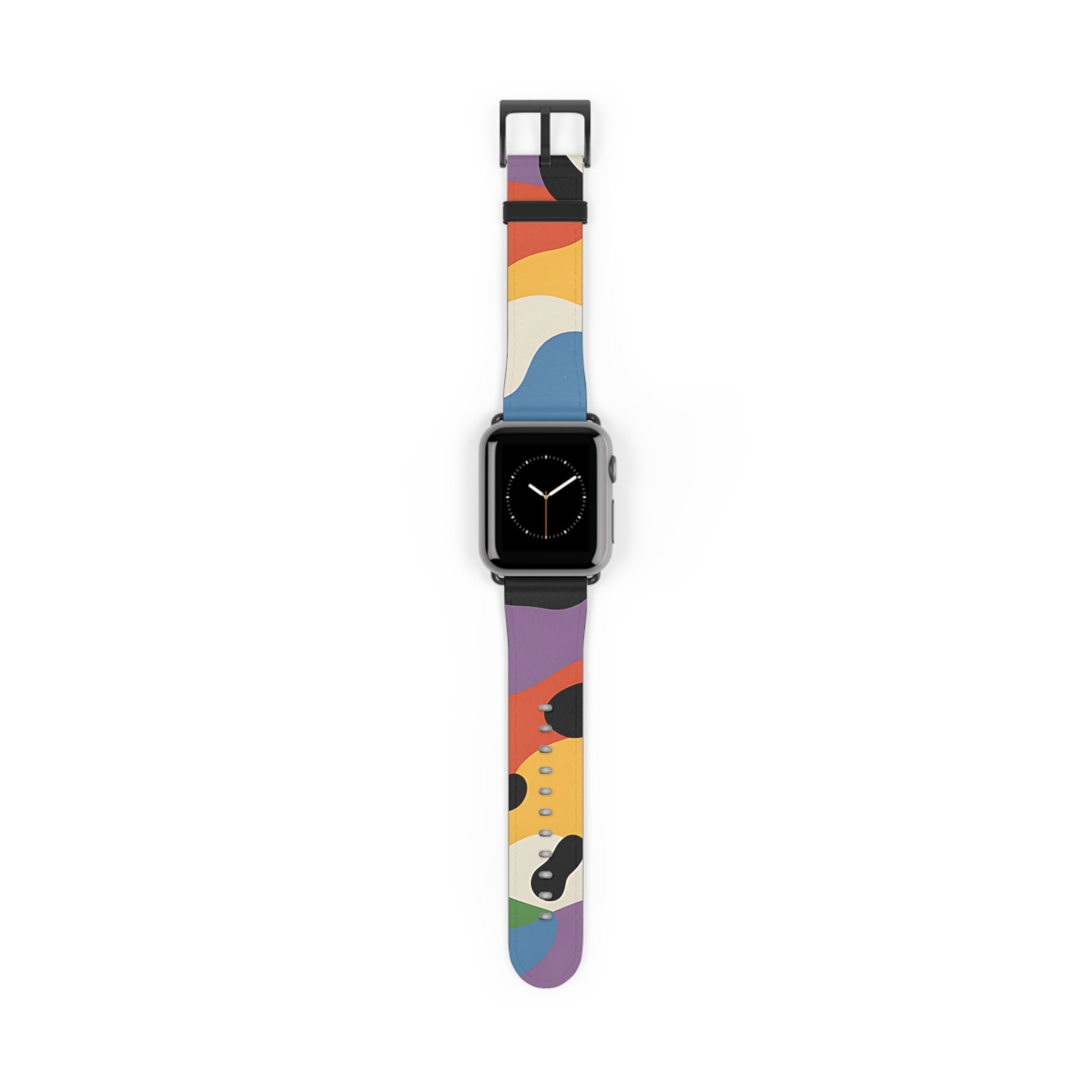 Colorful Abstract Pattern Apple Watch Strap, Artsulli - Art is Long, Life is Short, Accessories, Size, 38 - 41 mm, Color, Black Matte, , , 20838288385114225754