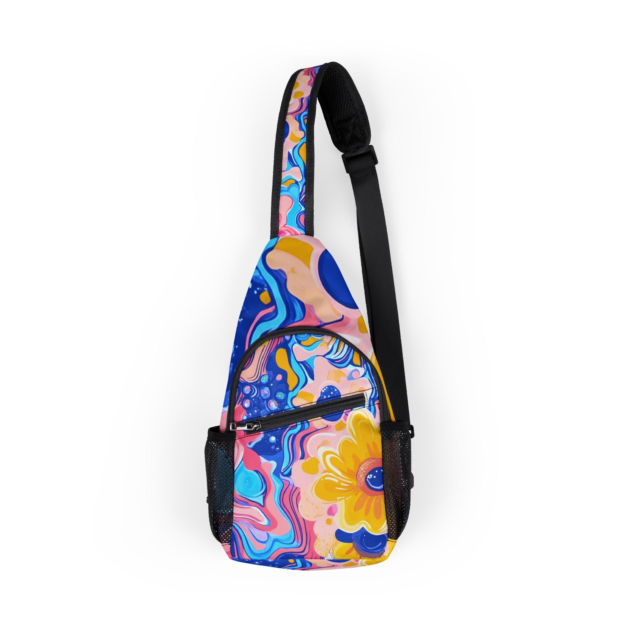 Printify Colorful Abstract Pattern Chest Bag 2025