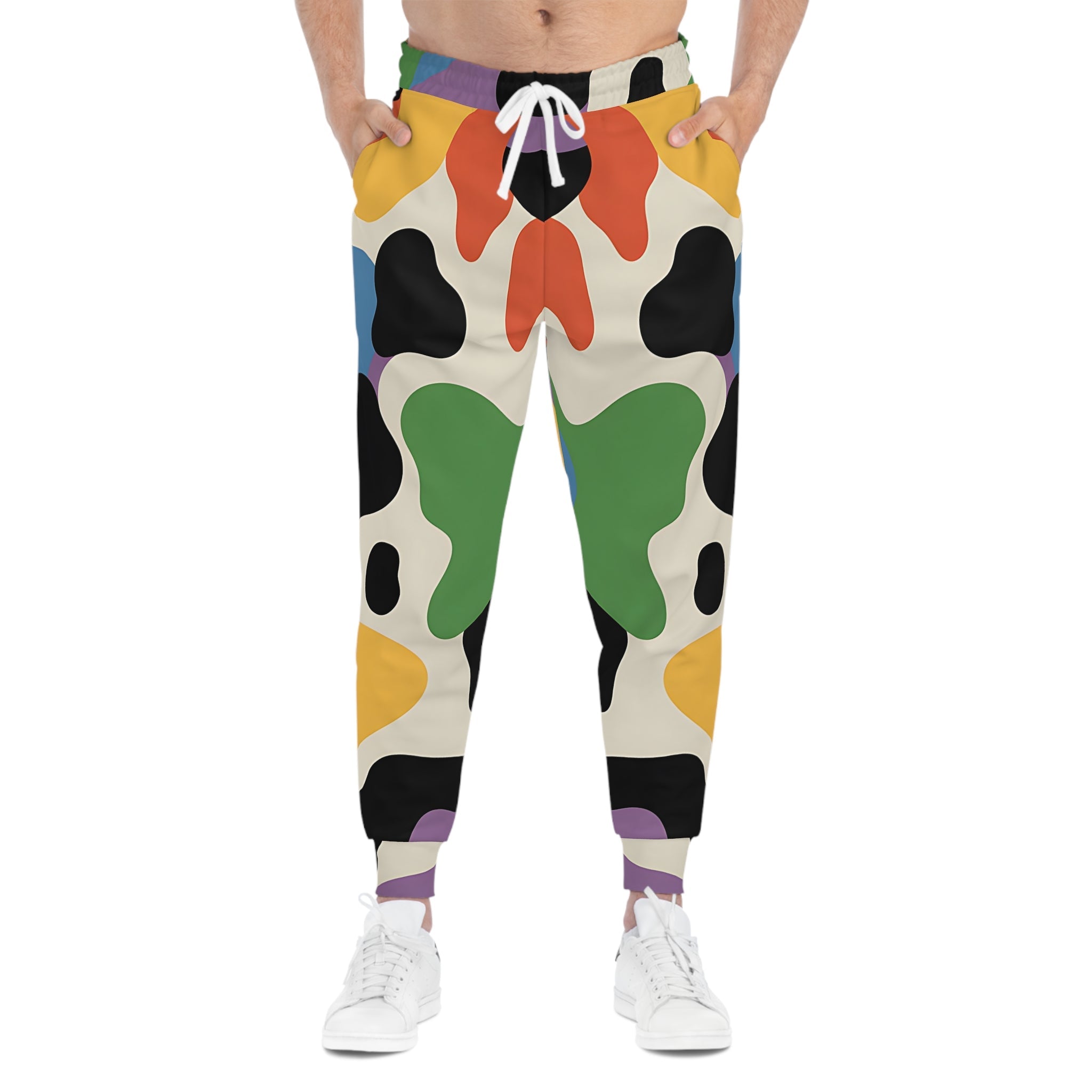 Colorful Abstract Pattern Joggers, Artsulli - Art is Long, Life is Short, All Over Prints, , , , , , , 