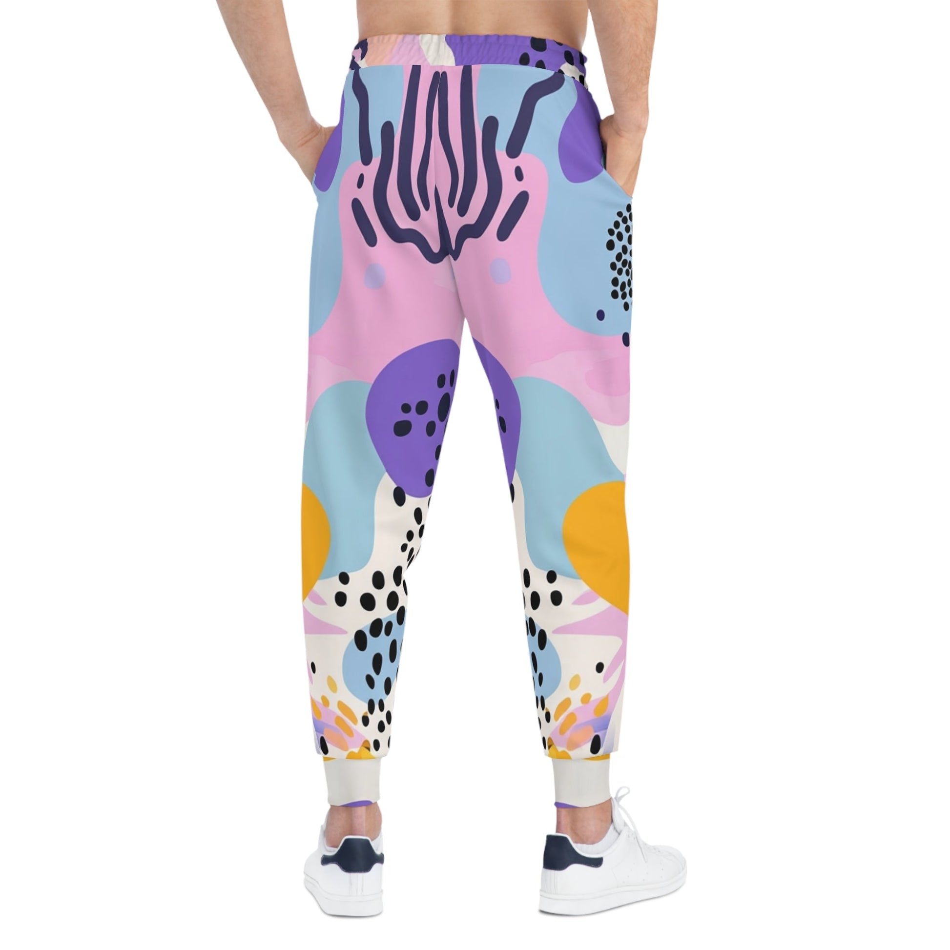 Colorful Abstract Pattern Joggers, Artsulli - Art is Long, Life is Short, All Over Prints, , , , , , , 