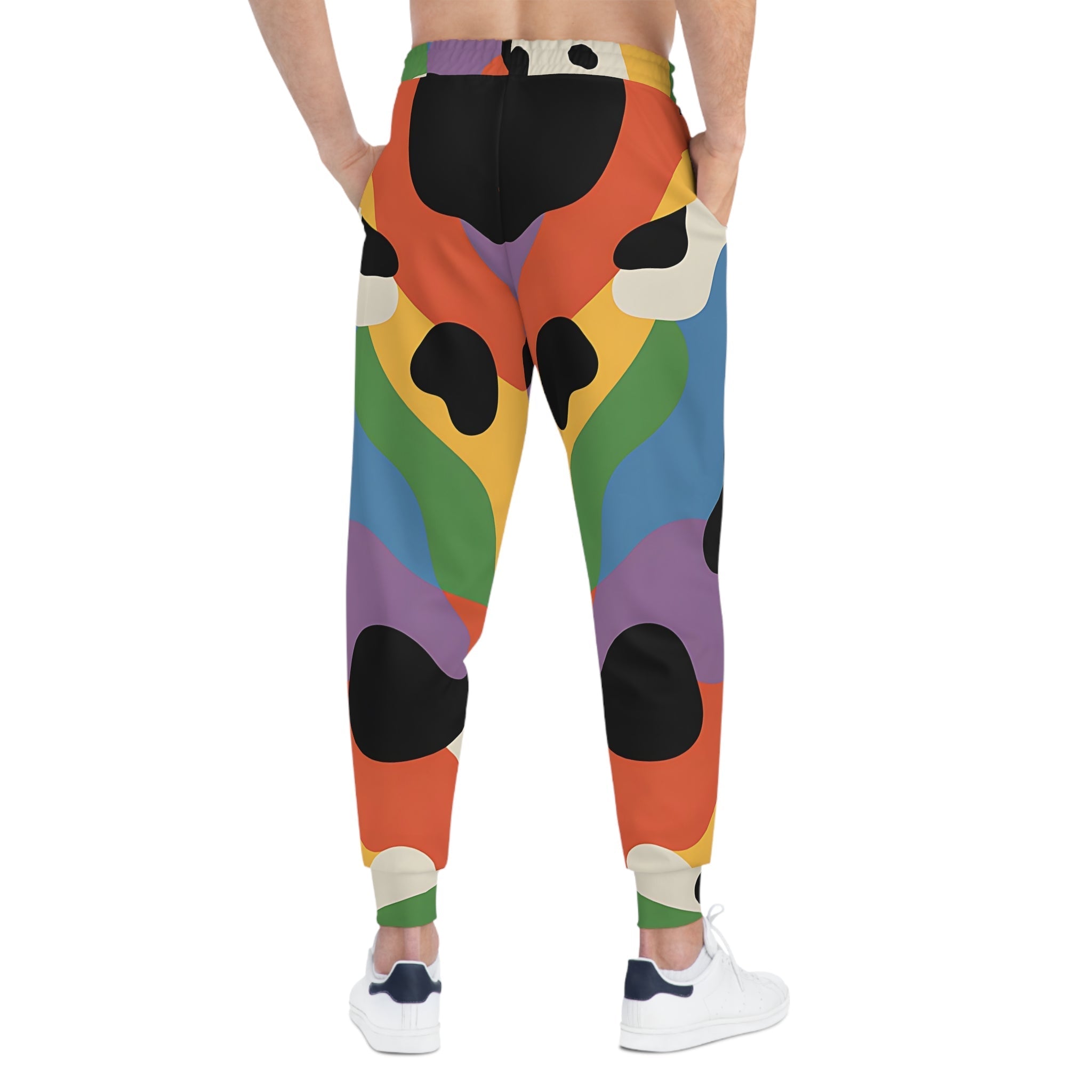 Colorful Abstract Pattern Joggers, Artsulli - Art is Long, Life is Short, All Over Prints, , , , , , , 