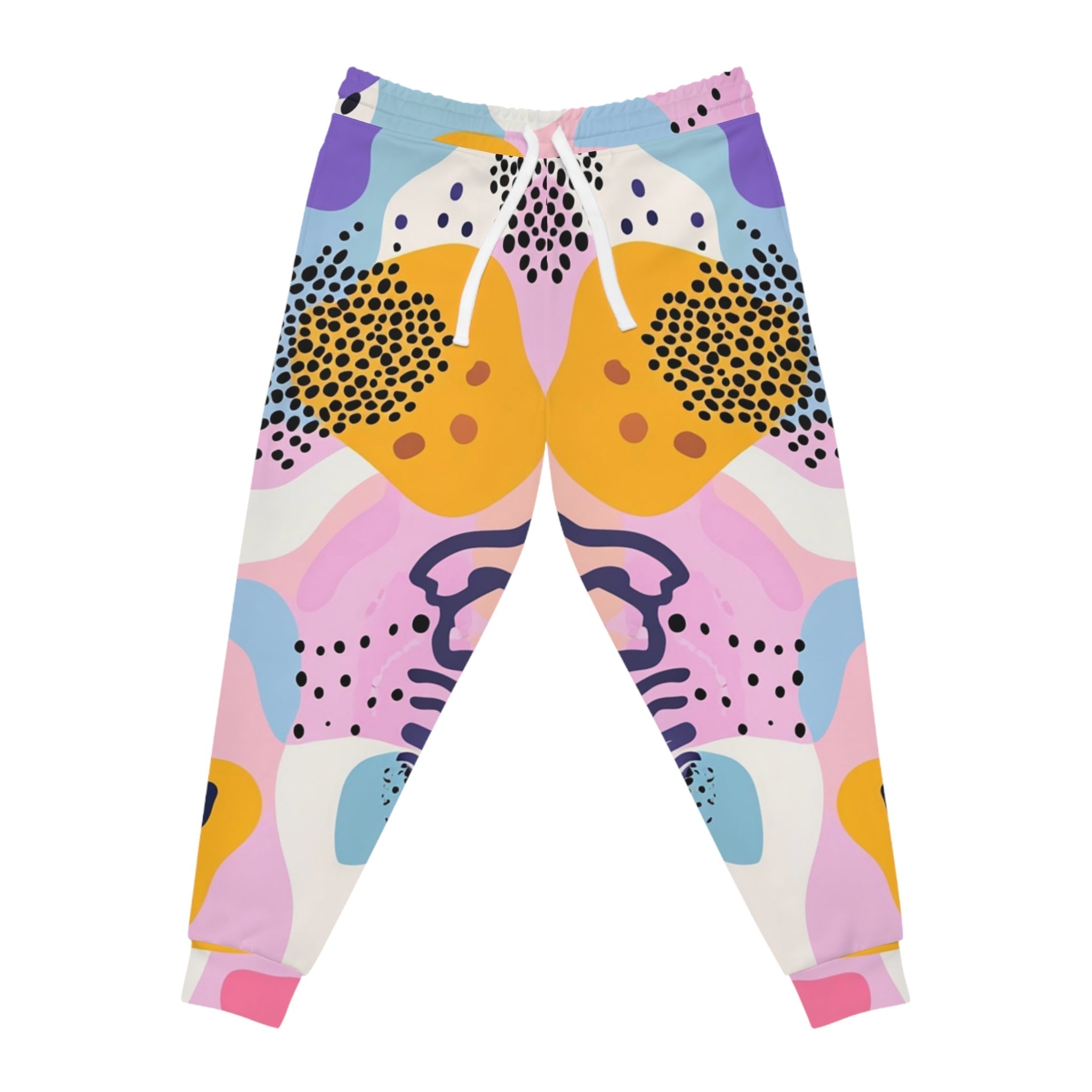 Colorful Abstract Pattern Joggers, Artsulli - Art is Long, Life is Short, All Over Prints, Size, S, Color, Seam thread color automatically matched to design, , , 32076886653325987874