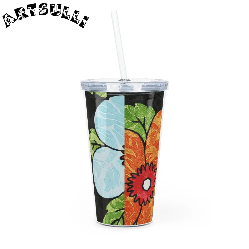 Colorful Abstract Plastic Tumbler for Tasty Drinks, Artsulli - Art is Long, Life is Short, Mug, , , , , , , 