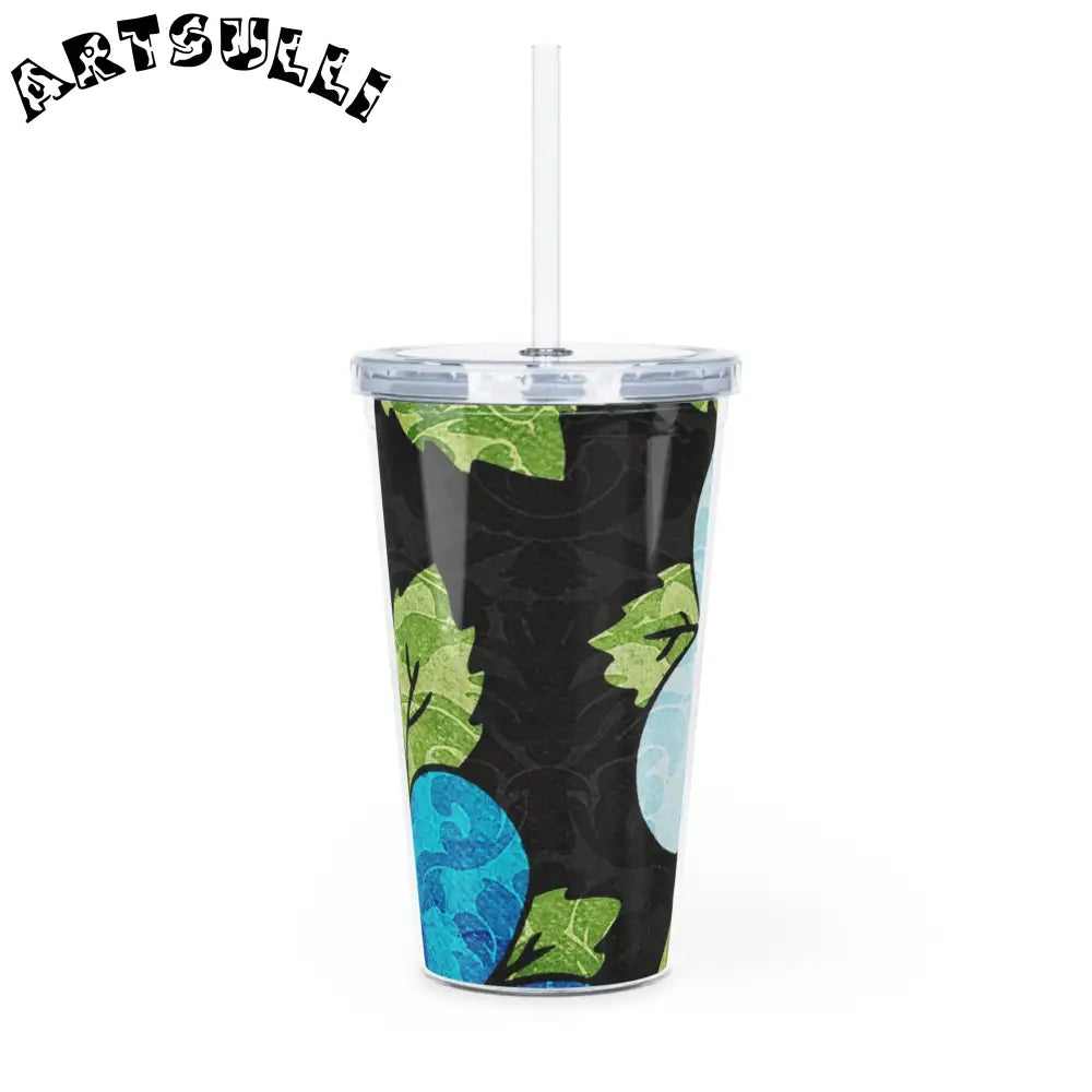 Colorful Abstract Plastic Tumbler for Tasty Drinks, Artsulli - Art is Long, Life is Short, Mug, , , , , , , 