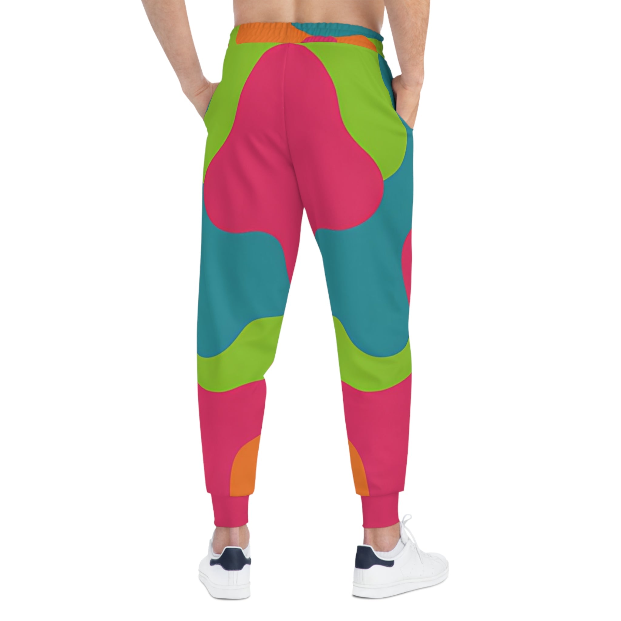 Colorful Abstract Print Joggers, Artsulli - Art is Long, Life is Short, All Over Prints, , , , , , , 