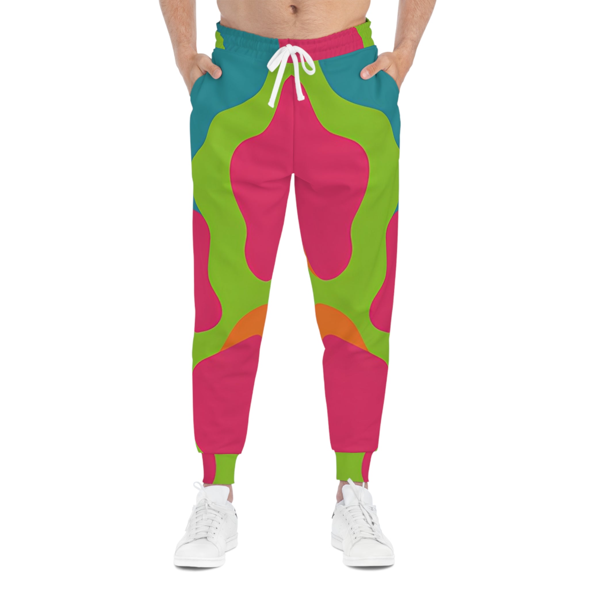Colorful Abstract Print Joggers, Artsulli - Art is Long, Life is Short, All Over Prints, , , , , , , 