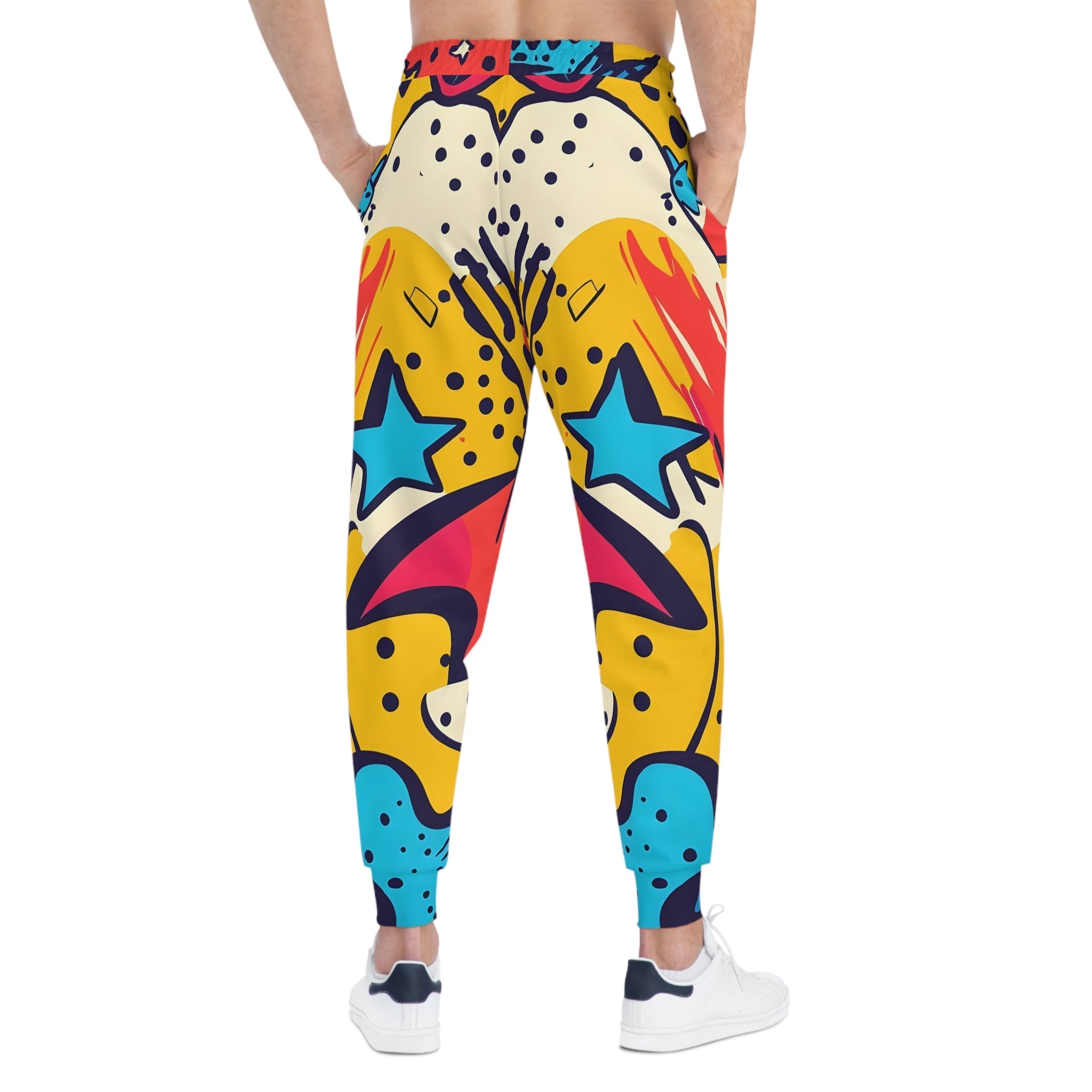 Colorful Abstract Star and Dot Joggers, Artsulli - Art is Long, Life is Short, All Over Prints, , , , , , , 