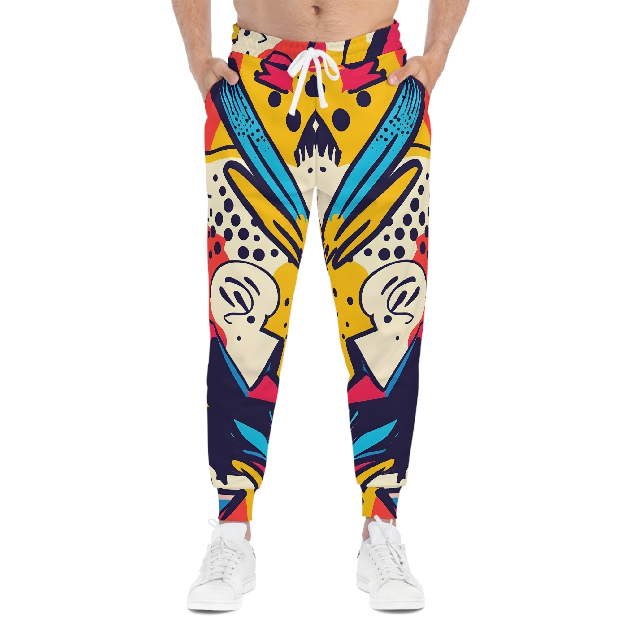 Colorful Abstract Star and Dot Joggers, Artsulli - Art is Long, Life is Short, All Over Prints, , , , , , , 
