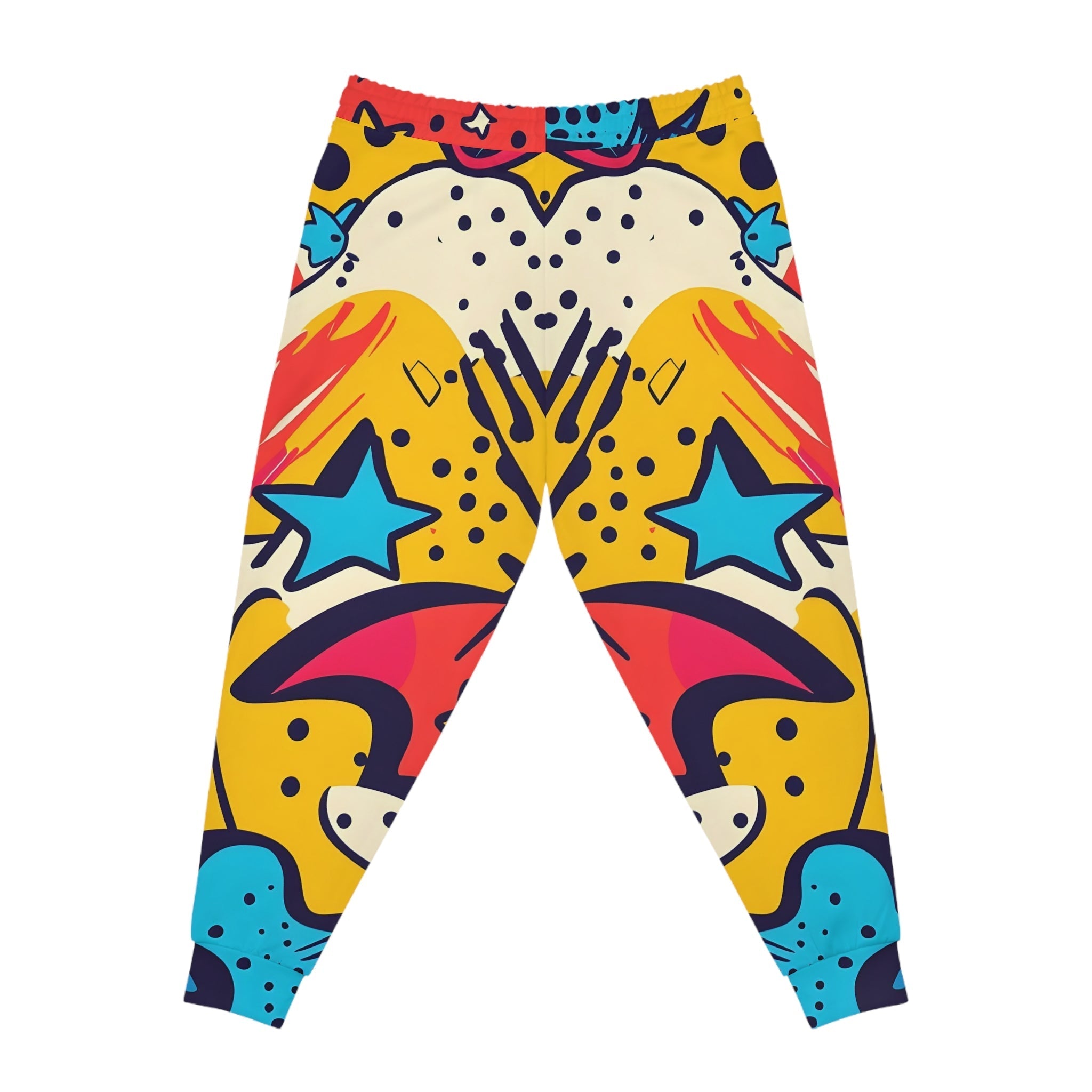 Colorful Abstract Star and Dot Joggers, Artsulli - Art is Long, Life is Short, All Over Prints, , , , , , , 