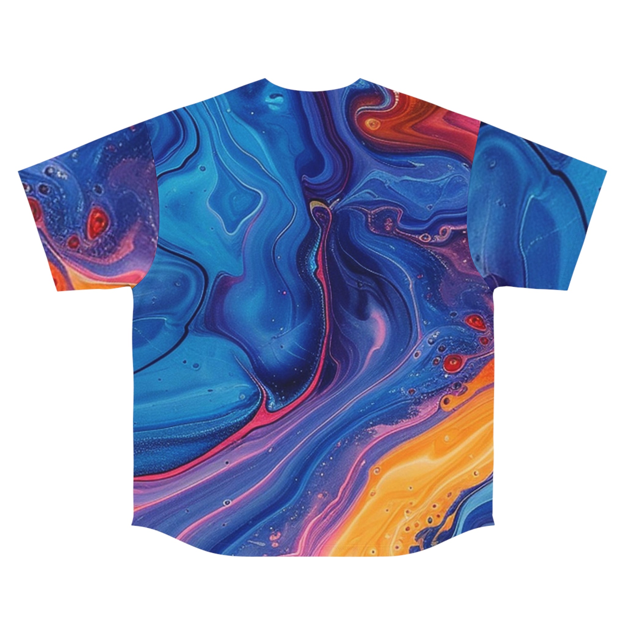 Printify Colorful Abstract Swirl Baseball Jersey 2025