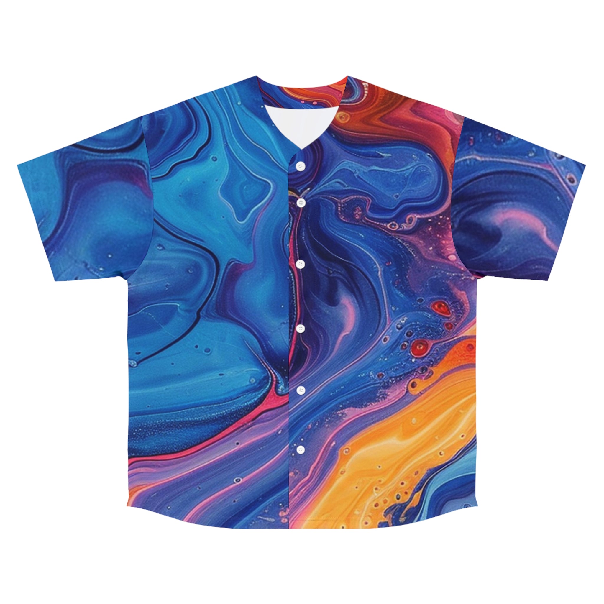 Printify Colorful Abstract Swirl Baseball Jersey 2025