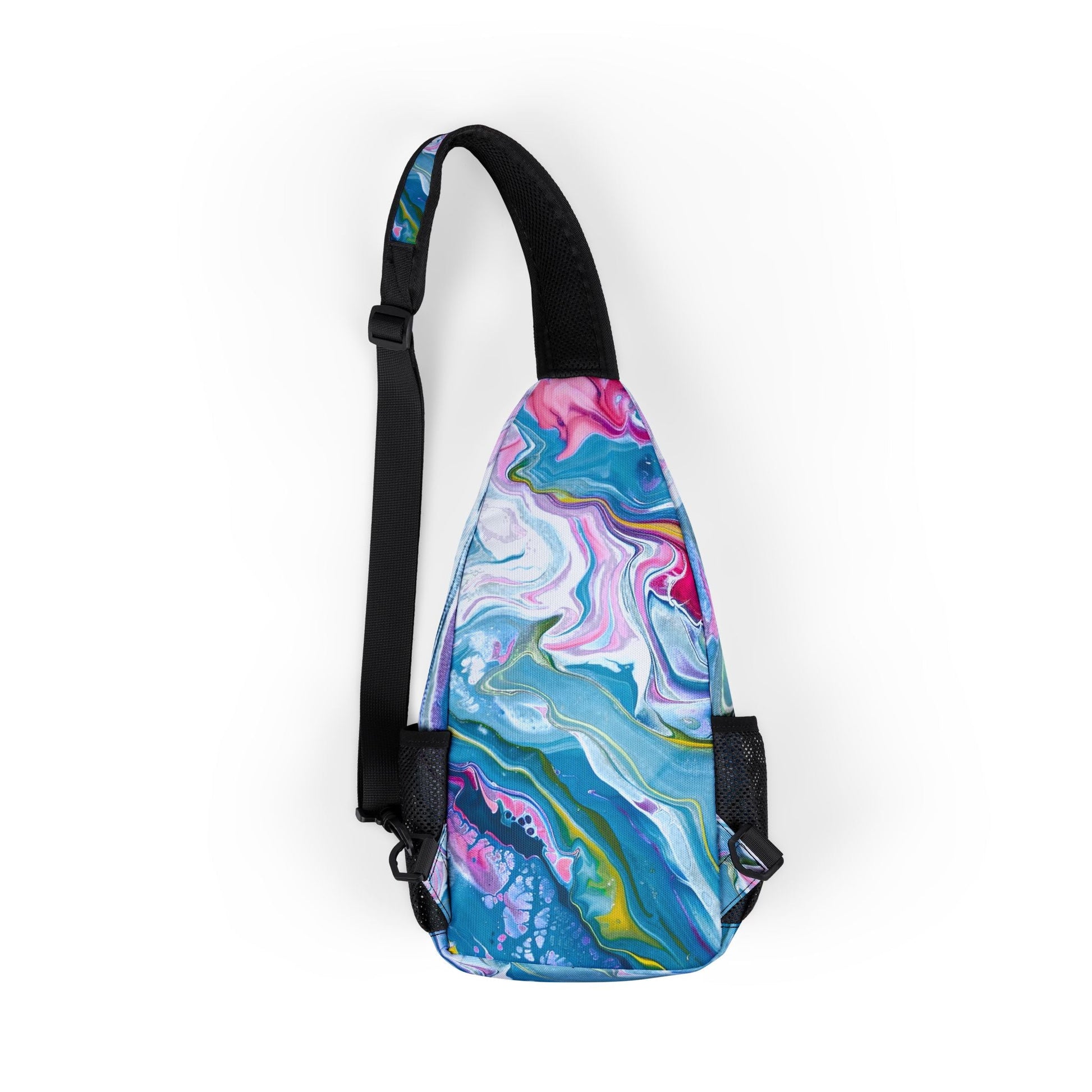 Colorful Abstract Swirl Chest Bag, Artsulli - Art is Long, Life is Short, Bags, , , , , , , 