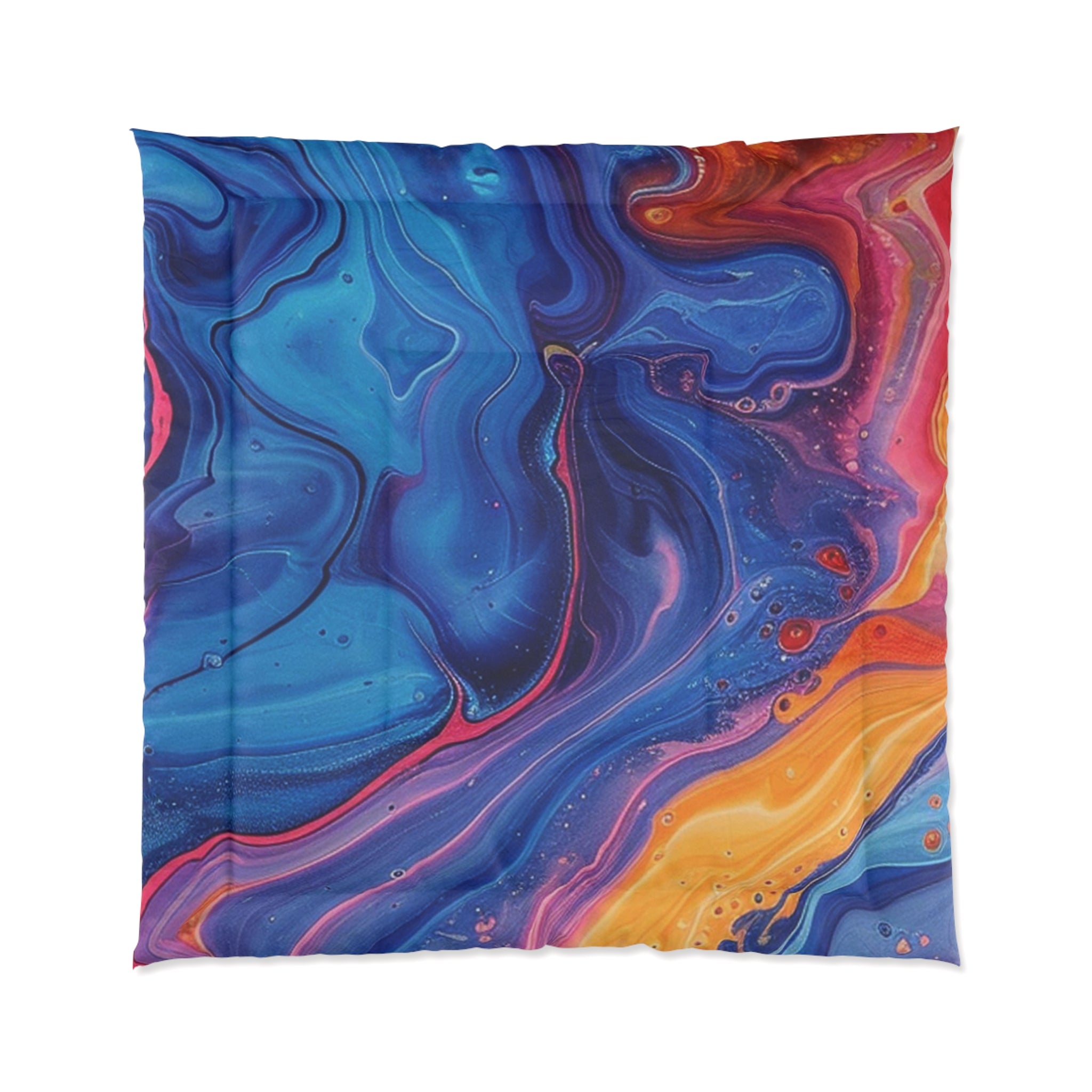 Printify Colorful Abstract Swirl Comforter 2025
