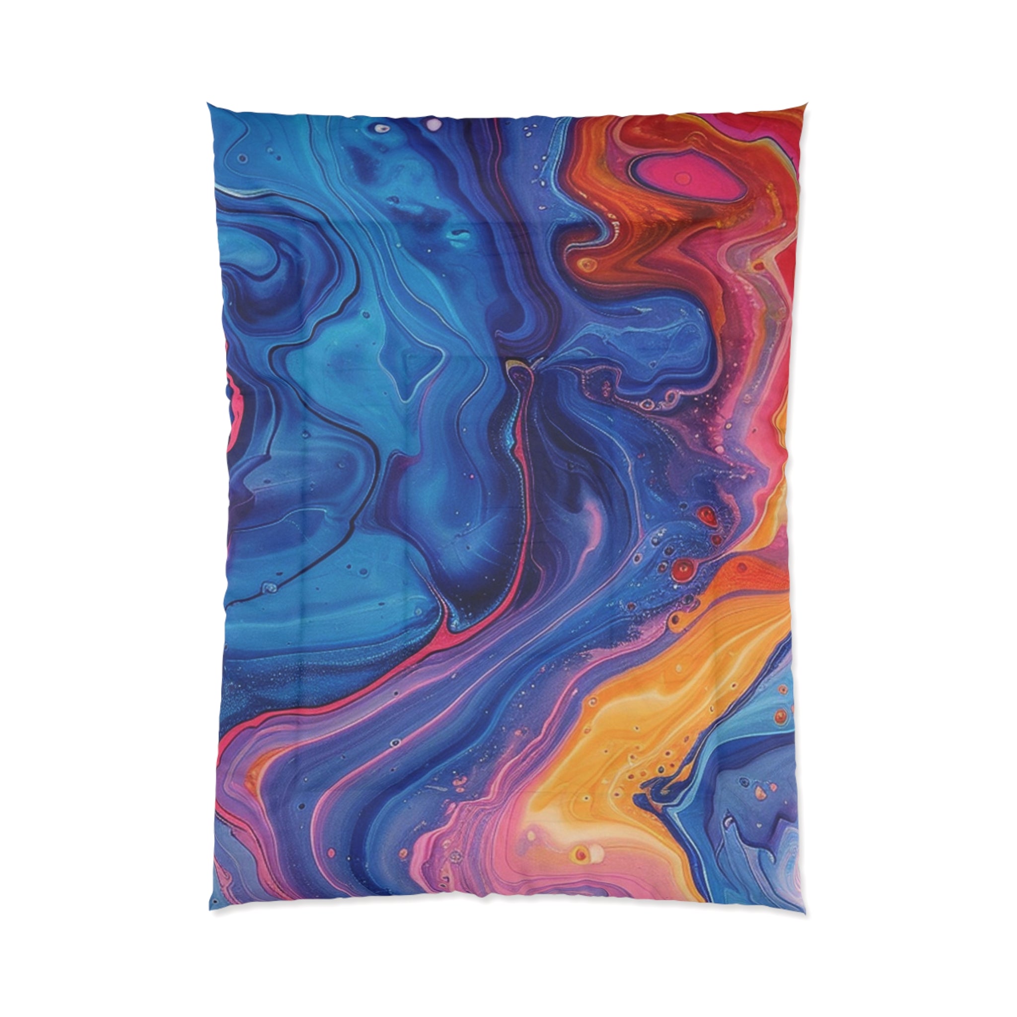 Printify Colorful Abstract Swirl Comforter 2025
