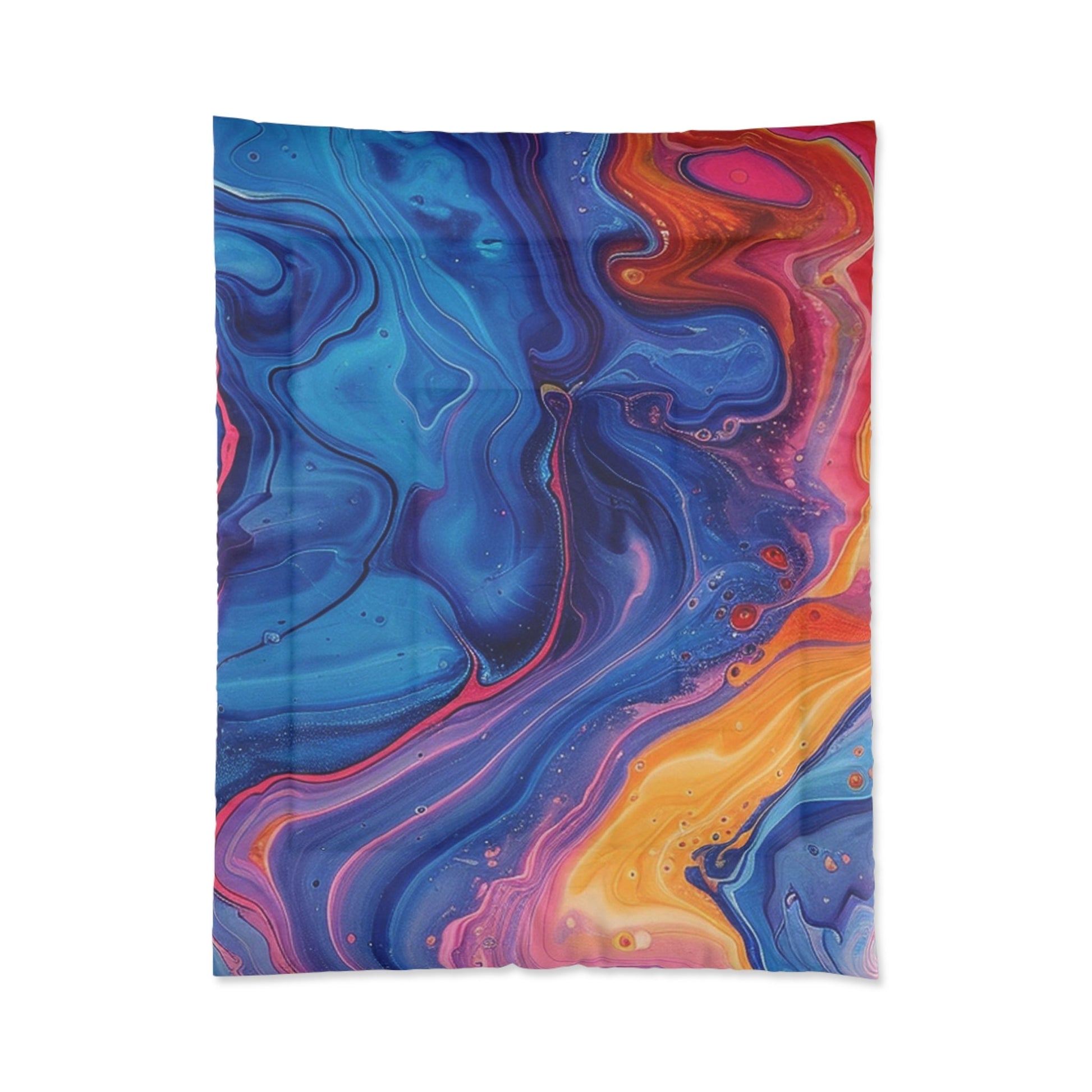 Printify Colorful Abstract Swirl Comforter 2025