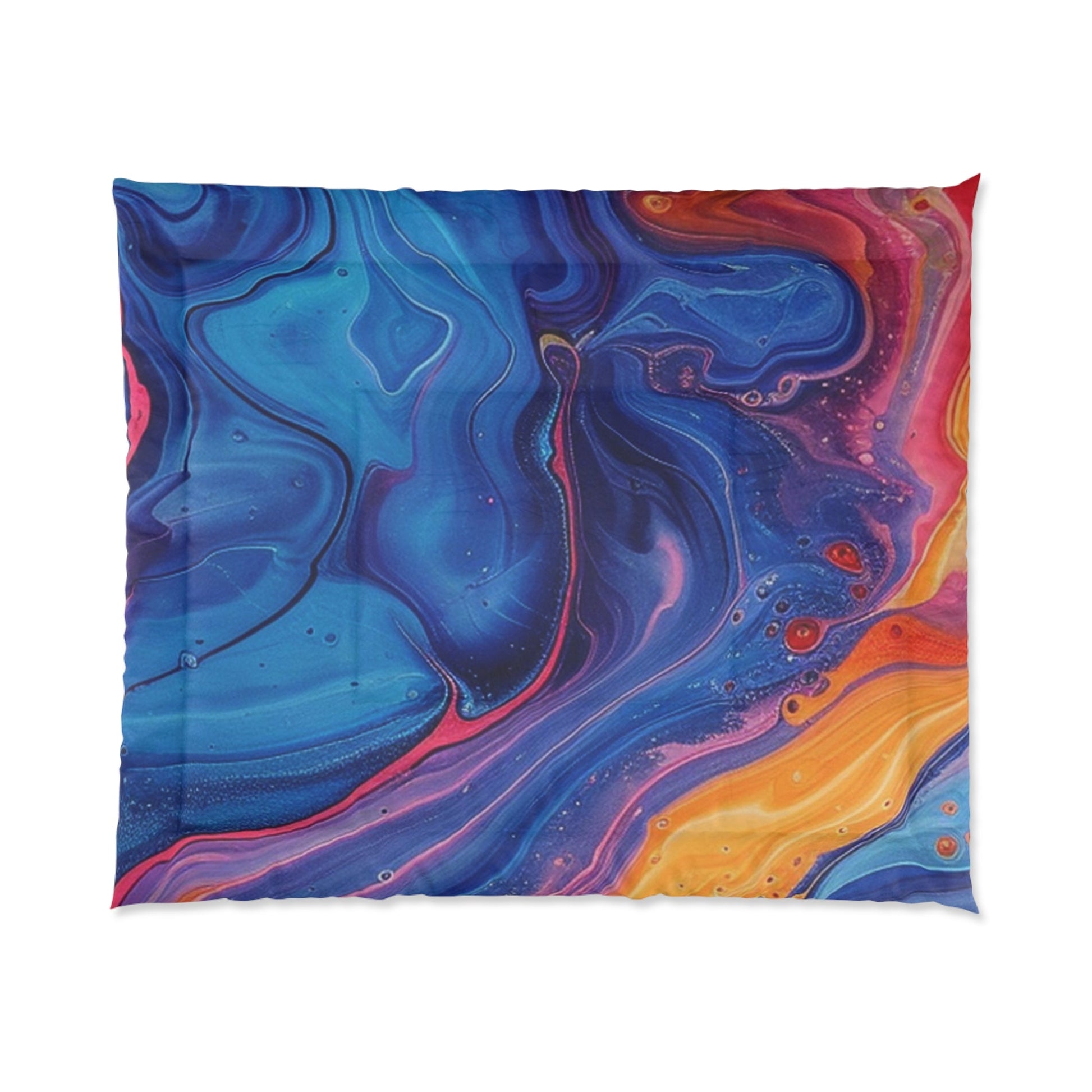 Printify Colorful Abstract Swirl Comforter 2025